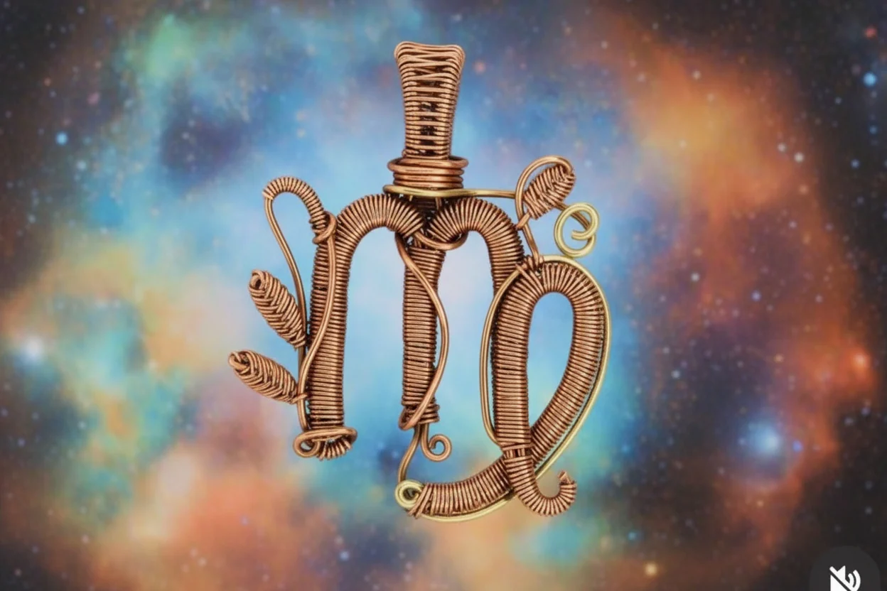 Customize Your Pure Copper Wire Wrapped Zodiac / Horoscope Sign Necklace - Image 18