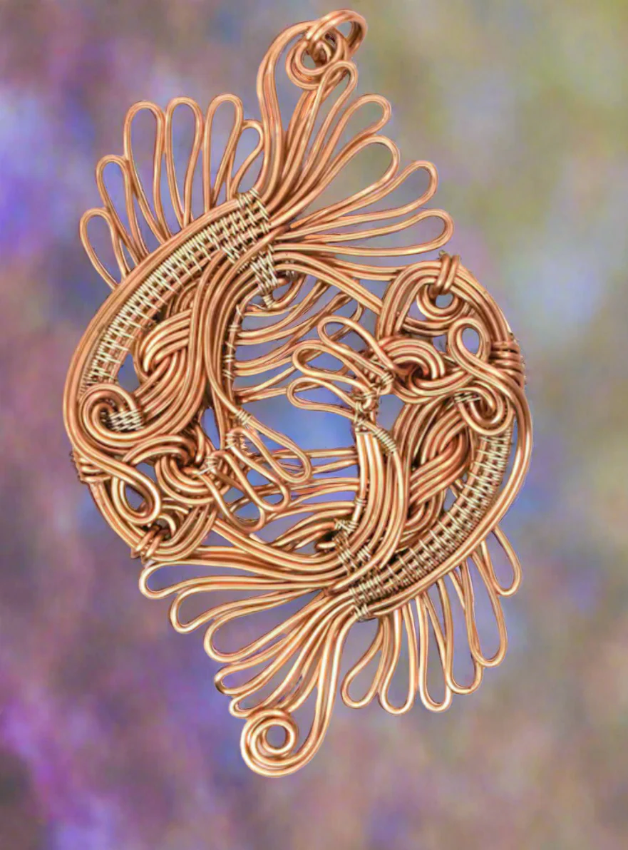 Customize Your Pure Copper Wire Wrapped Zodiac / Horoscope Sign Necklace - Image 6