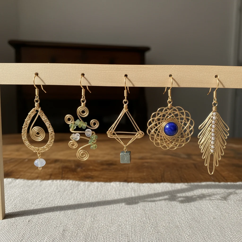 iamevibez Custom Gold Plated Non Tarnishing Wire Wrapped Earrings #2