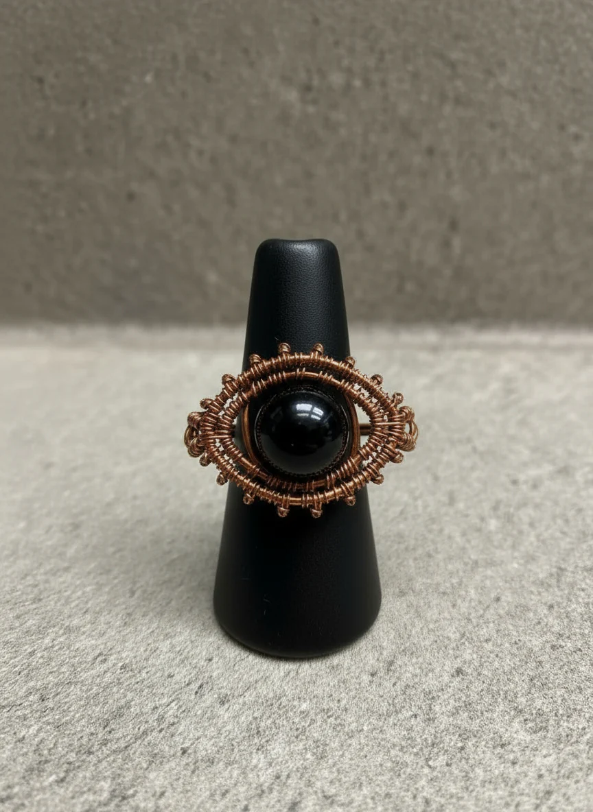 Wire Wrapped Eye Ring Design # 2 - Image 2