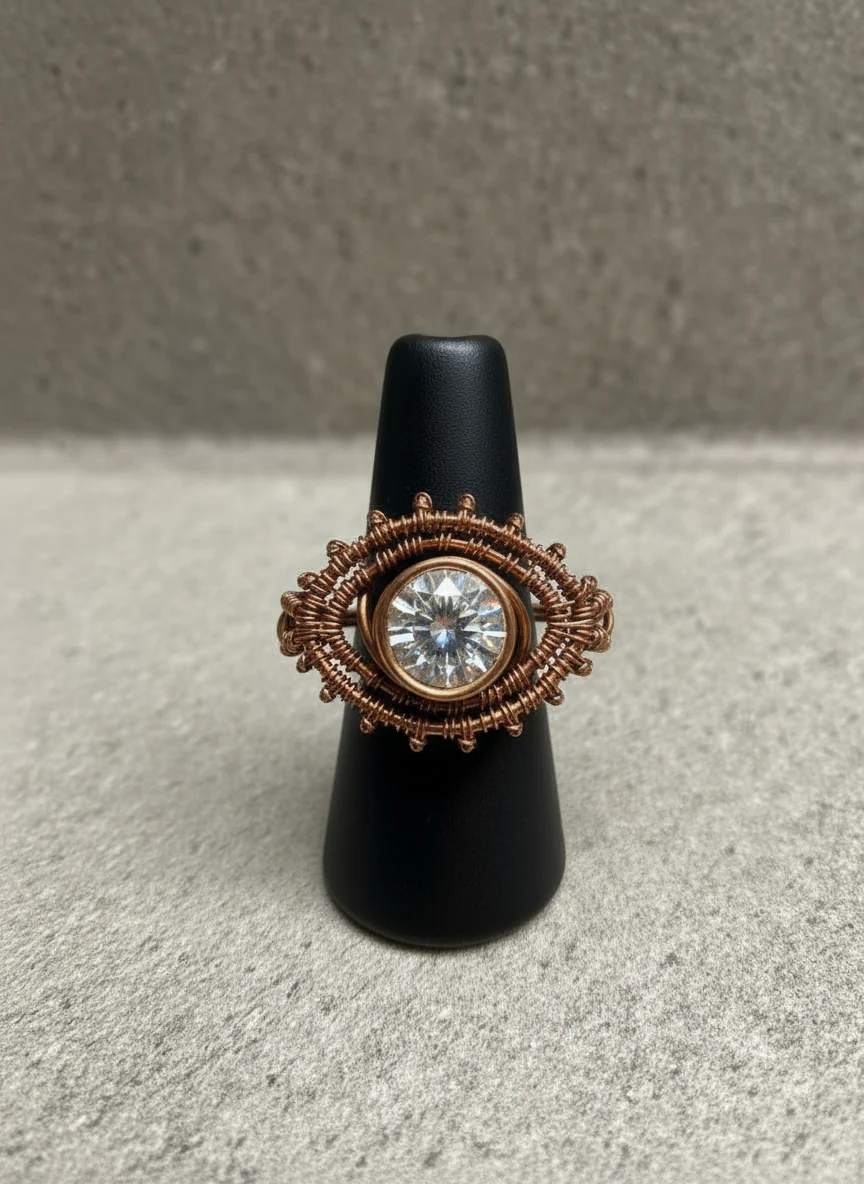 Wire Wrapped Eye Ring Design # 2 - Image 3