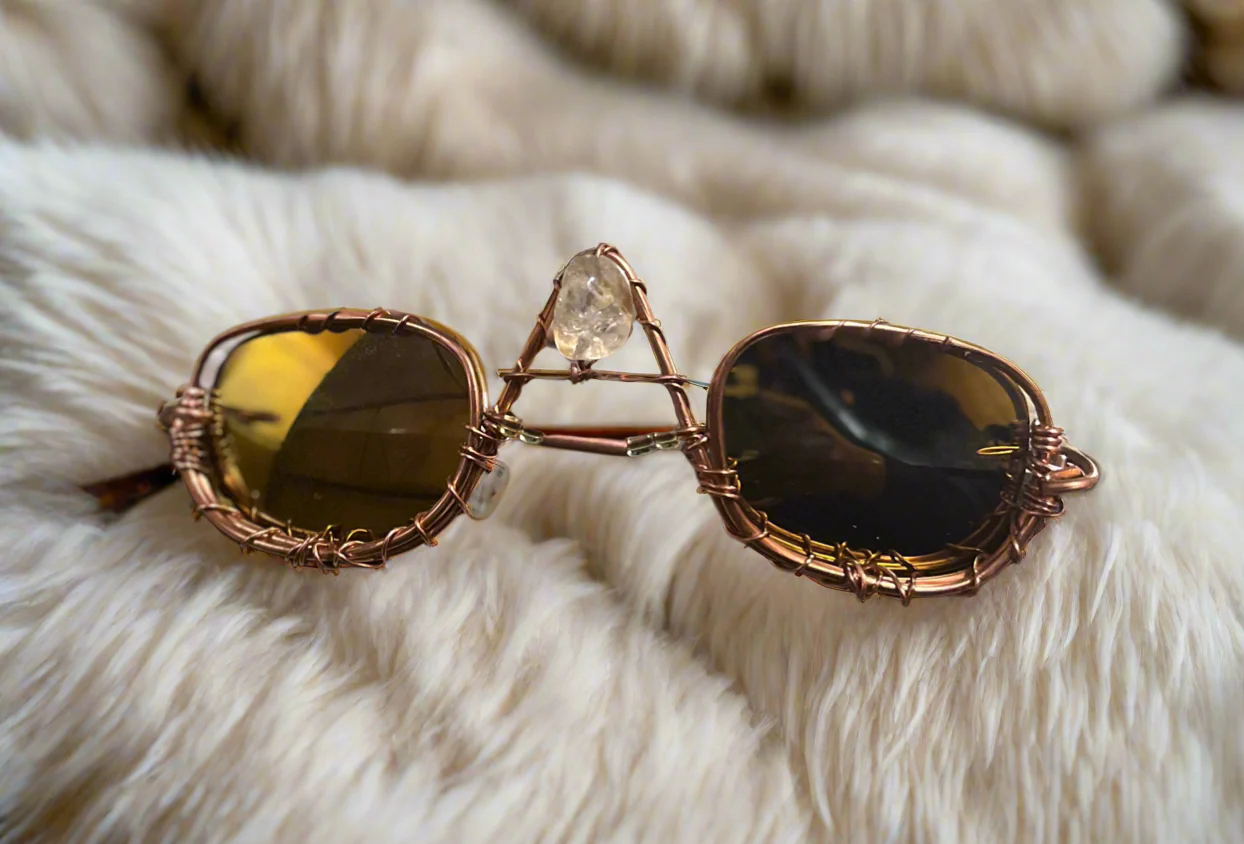 iamevibez Custom Wire Wrapped Citrine Sunglasses