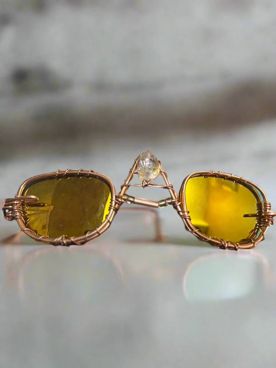 iamevibez Custom Wire Wrapped Citrine Sunglasses - Image 2