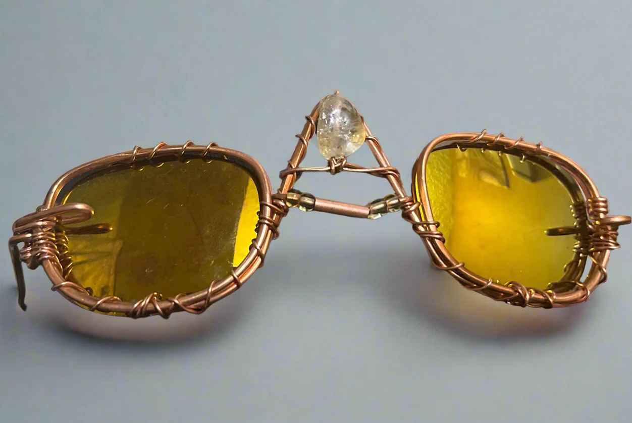 iamevibez Custom Wire Wrapped Citrine Sunglasses - Image 3