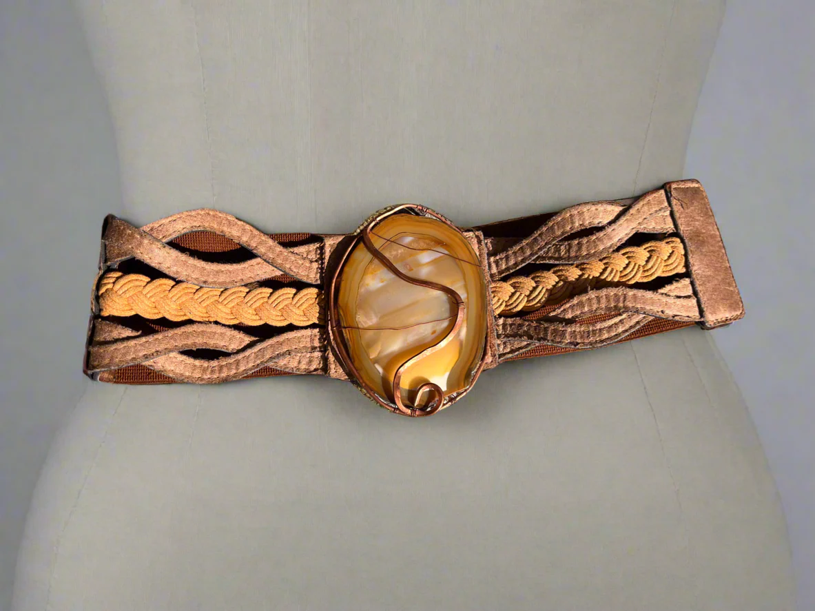 iamevibez Custom copper/Agate Adjustable Belt - Image 3