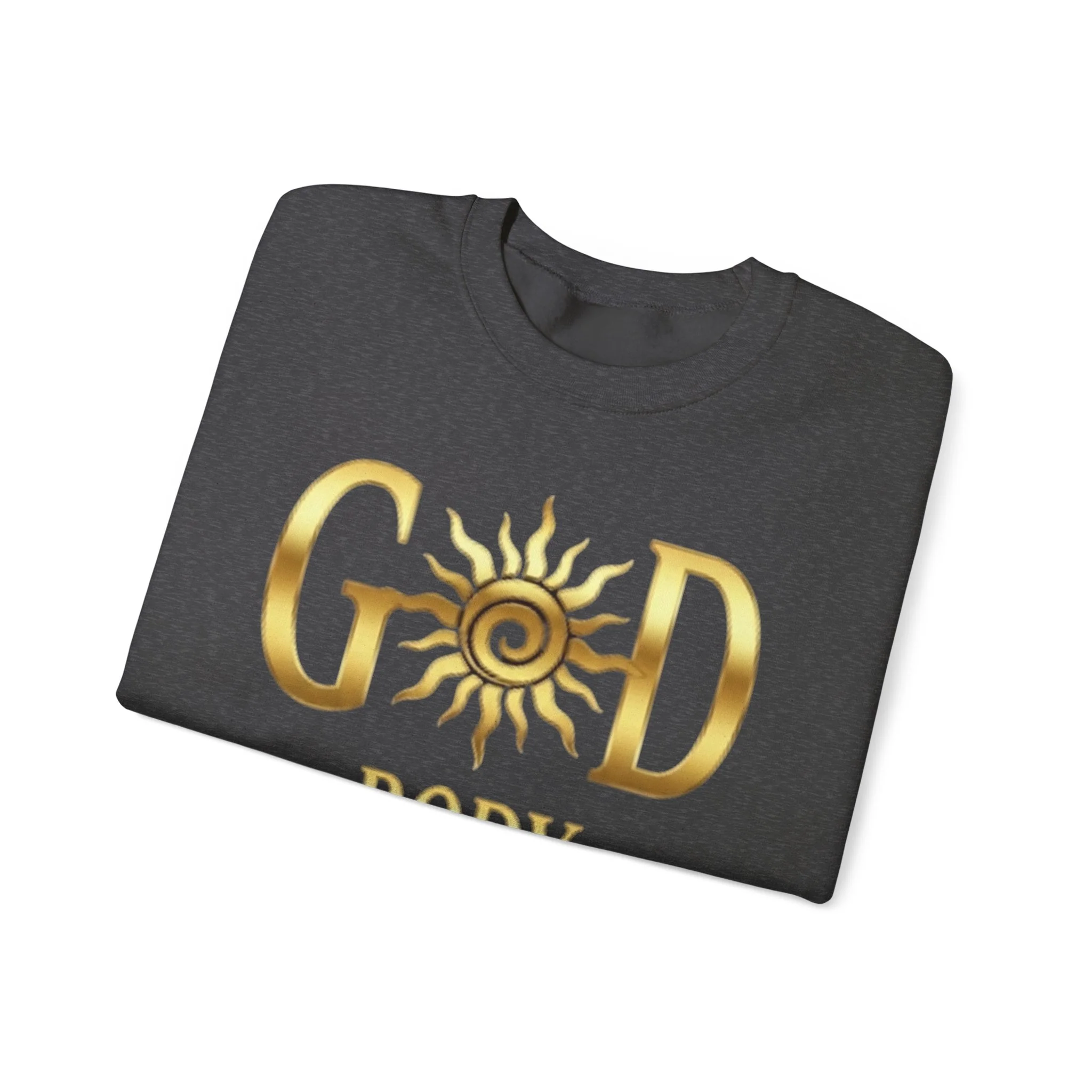 God Body Crewneck Sweatshirt — Gold Sun Spiritual Graphic - Image 19
