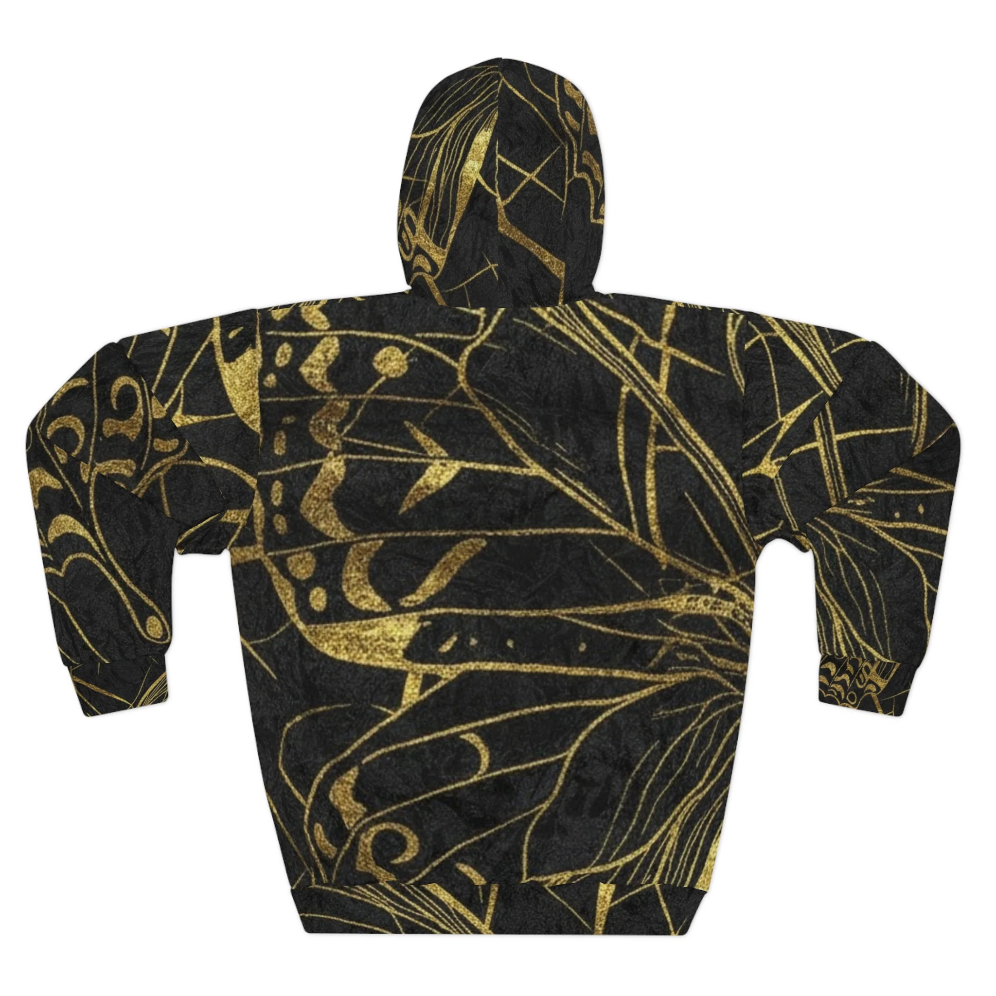 Gold Butterfly Pattern Hoodie - Image 2