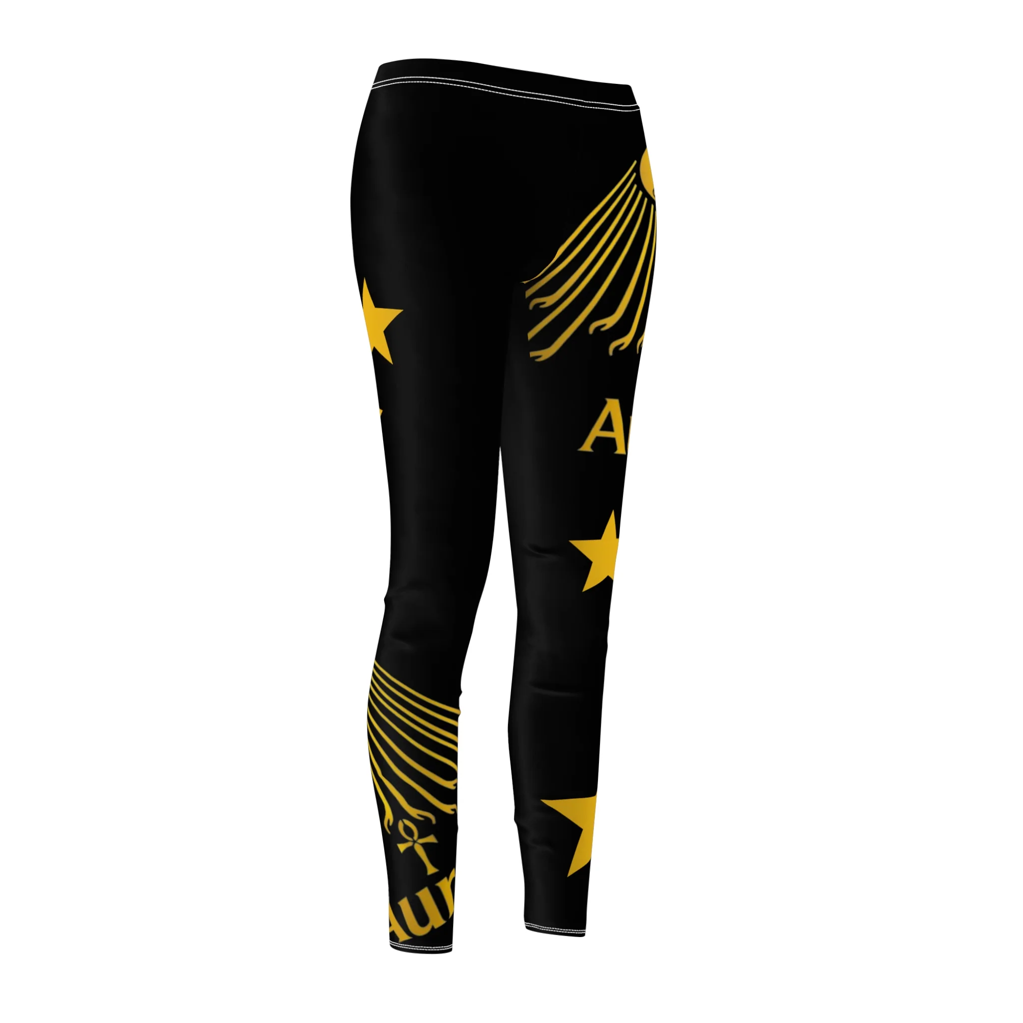 Gold Sunburst 'Aurora' Printed Leggings - Image 3