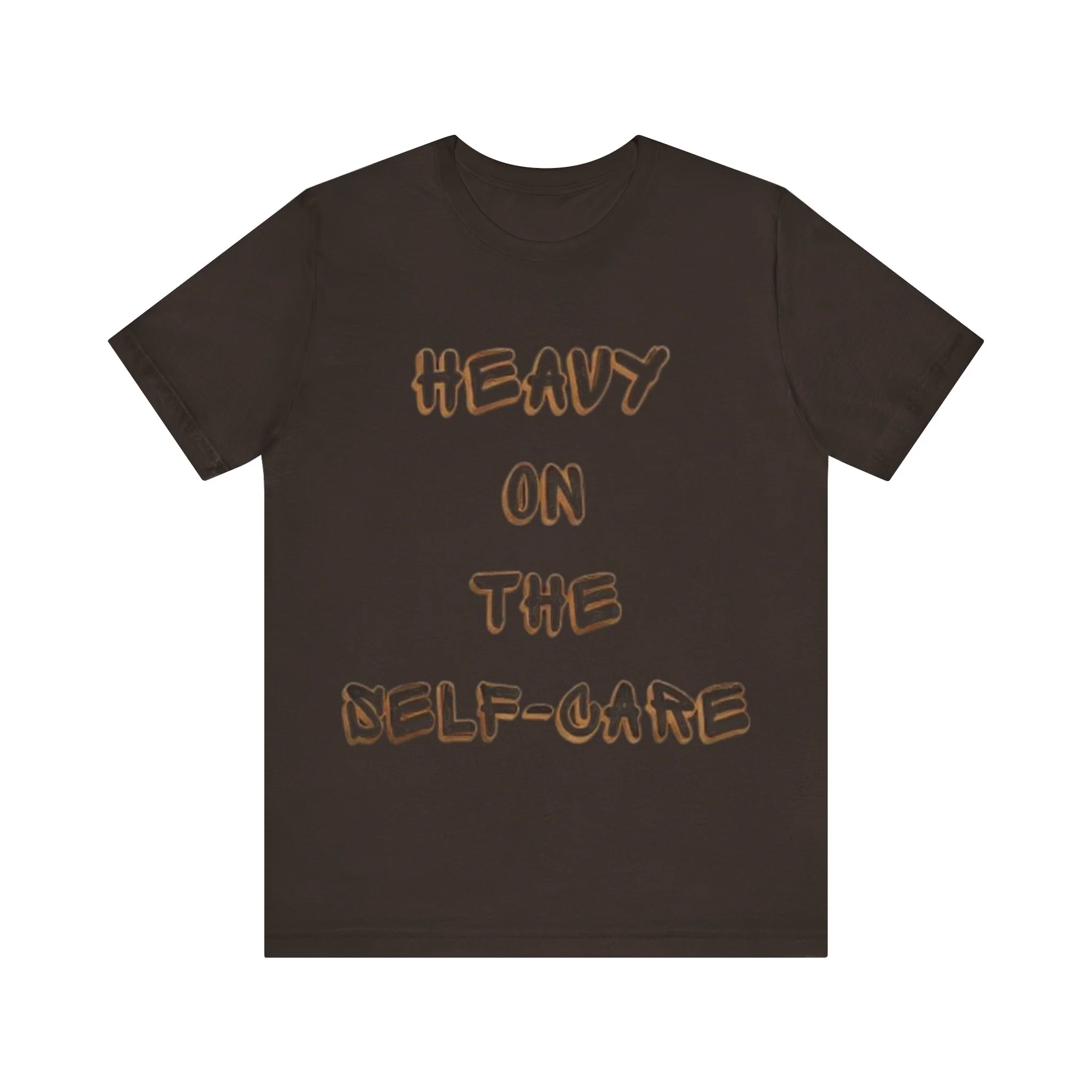 "Heavy on the Self-Care" - Self-Care T-Shirt, Gift for Wellness Advocates, Positive Vibes Tee, Every Day Wear, [...] - Image 2
