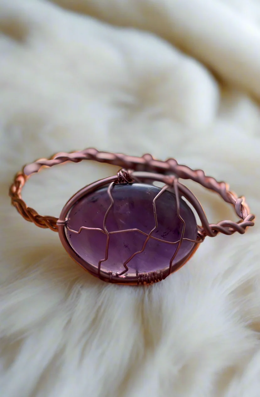 His/Her Chunky Copper Oval Bracelet - Image 2