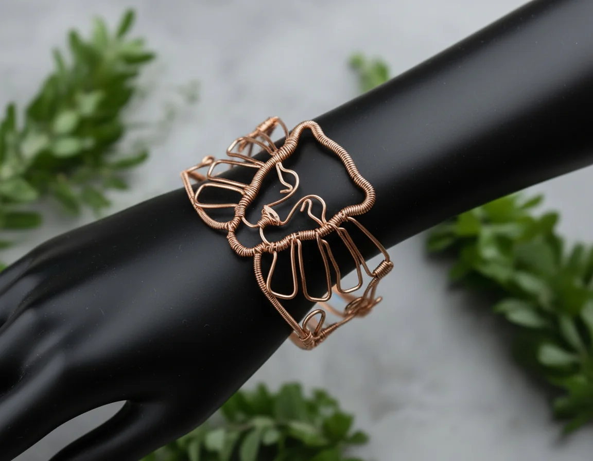iamevibez Custom Pure Copper Wire Wrapped Lion/Lioness Bracelet