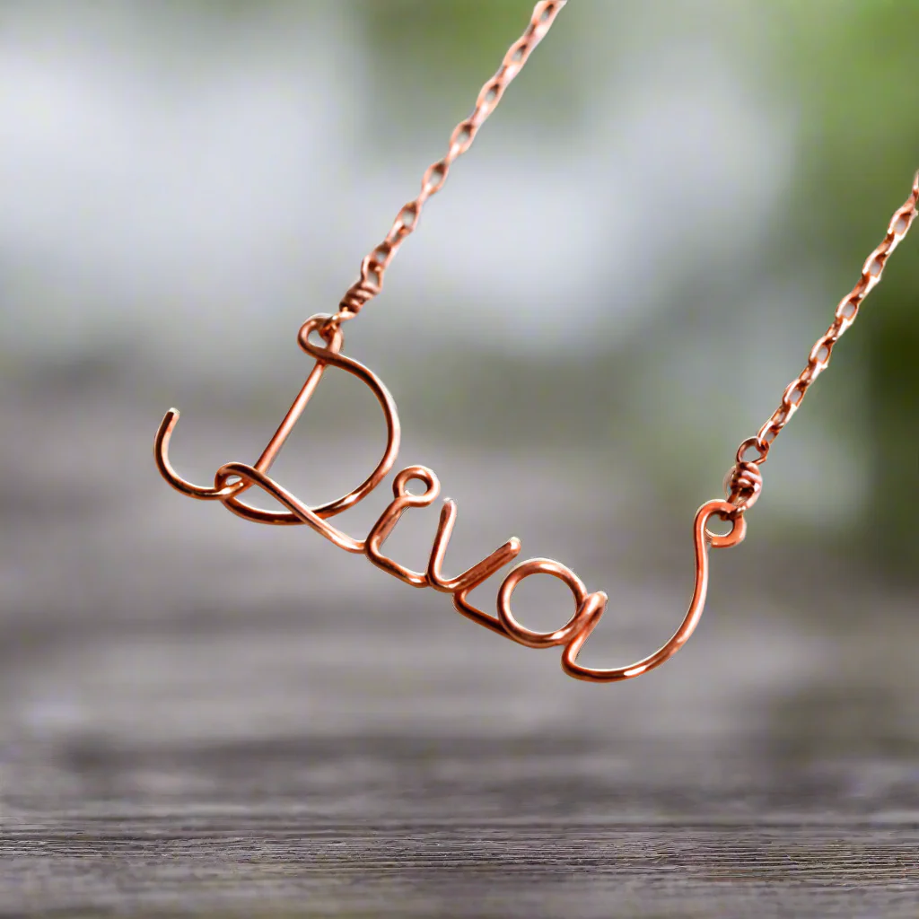 iamevibez Custom Wire Wrapped Name Necklace - Image 2
