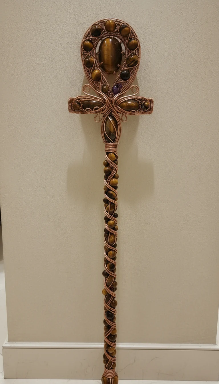iamevibez Custom Wire Wrapped Tigers Eye Staff