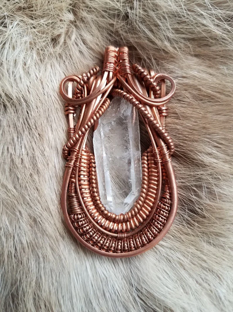 iamevibez Clear Quartz Wire Wrapped Pendant - Image 2