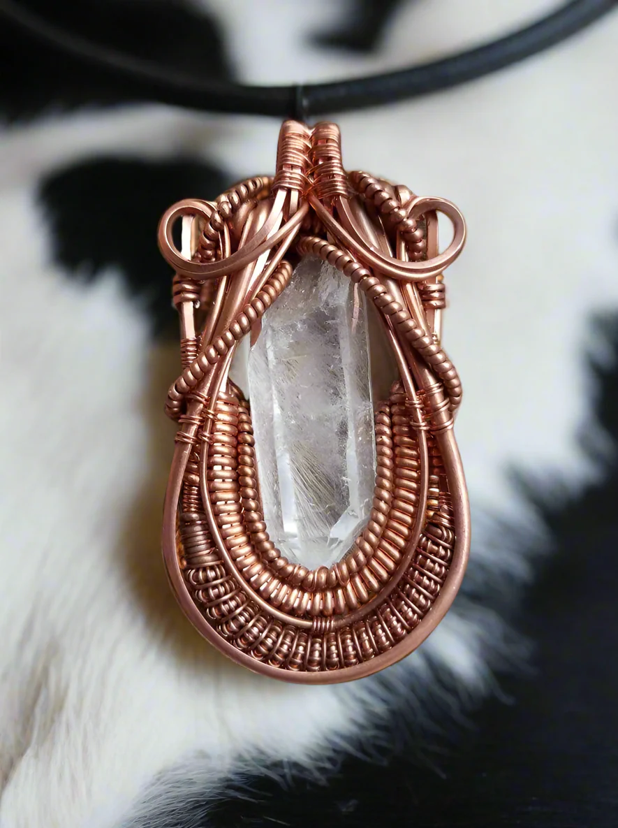 iamevibez Clear Quartz Wire Wrapped Pendant - Image 3