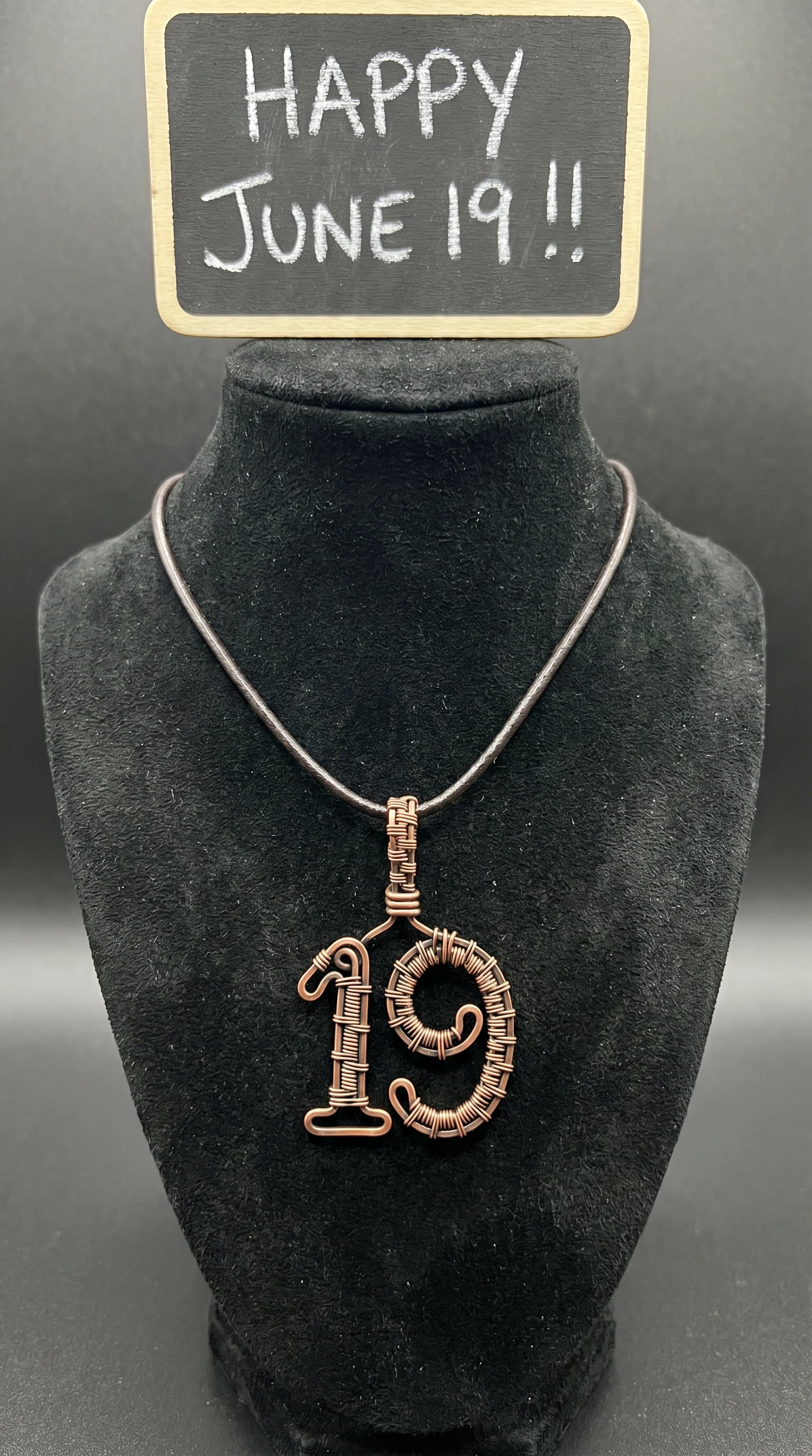 iamevibez Pure Copper 2 Number Necklace