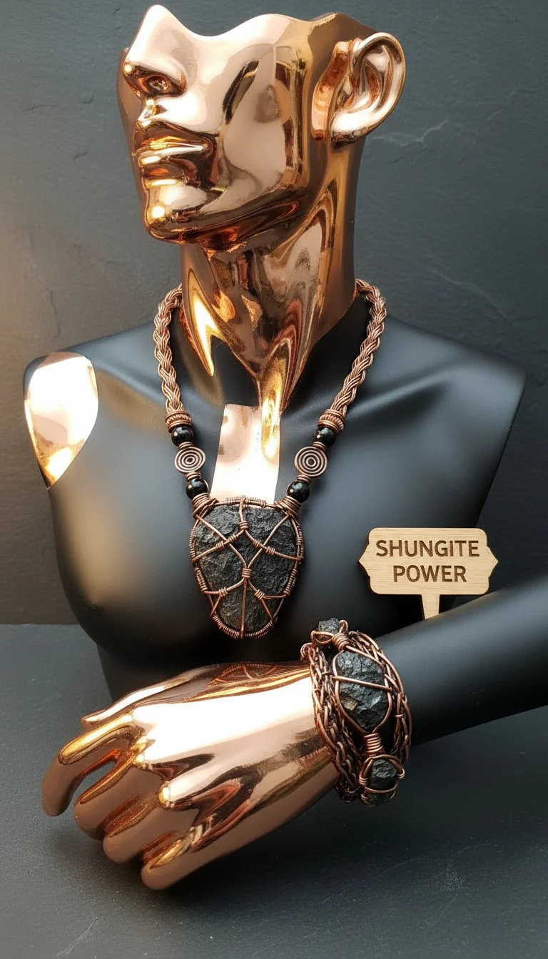iamevibez Wire Wrapped Shungite EMF Protection Set