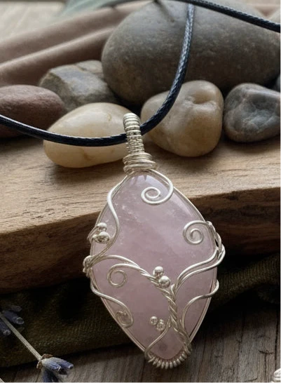 Custom Silver Non Tarnishing Agate Necklace - Image 2