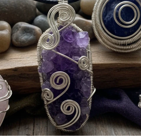 Custom Silver Non Tarnishing Agate Necklace - Image 3