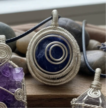 Custom Silver Non Tarnishing Agate Necklace - Image 4