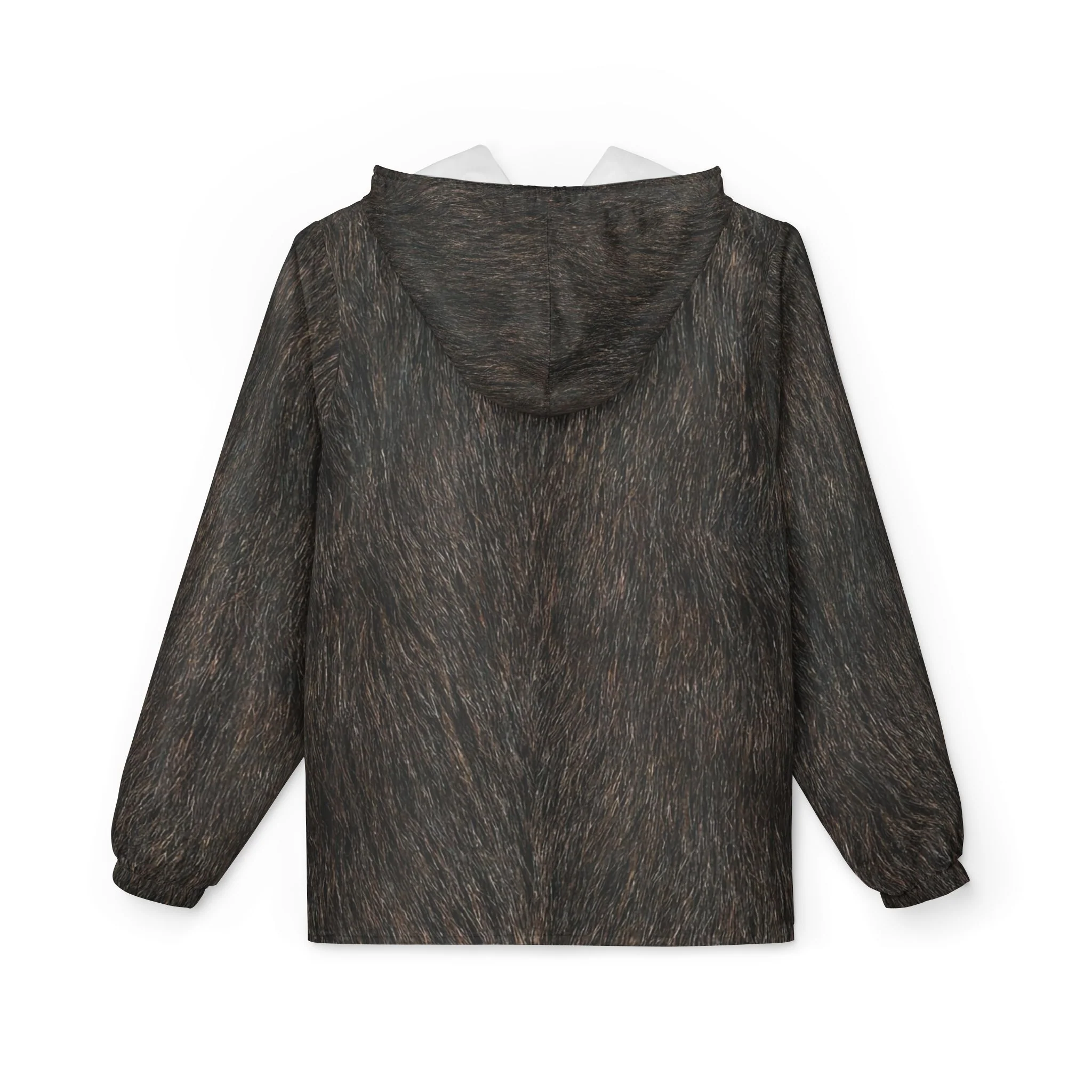 Naturalist Windbreaker Jacket — Abstract Quilted Collage AOP - Image 2