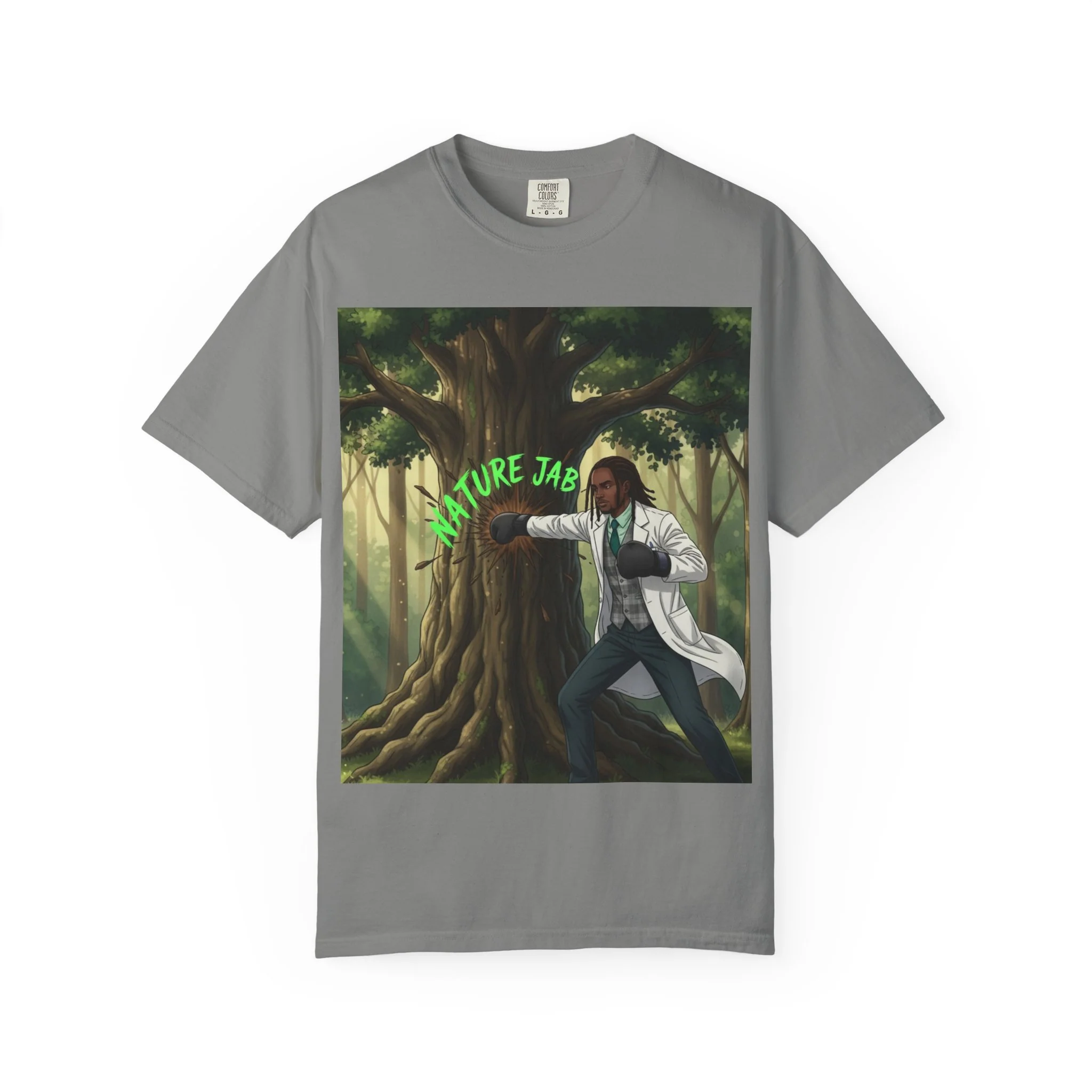 Nature Jab T-Shirt — Forest Martial Artist Graphic Tee - Image 4