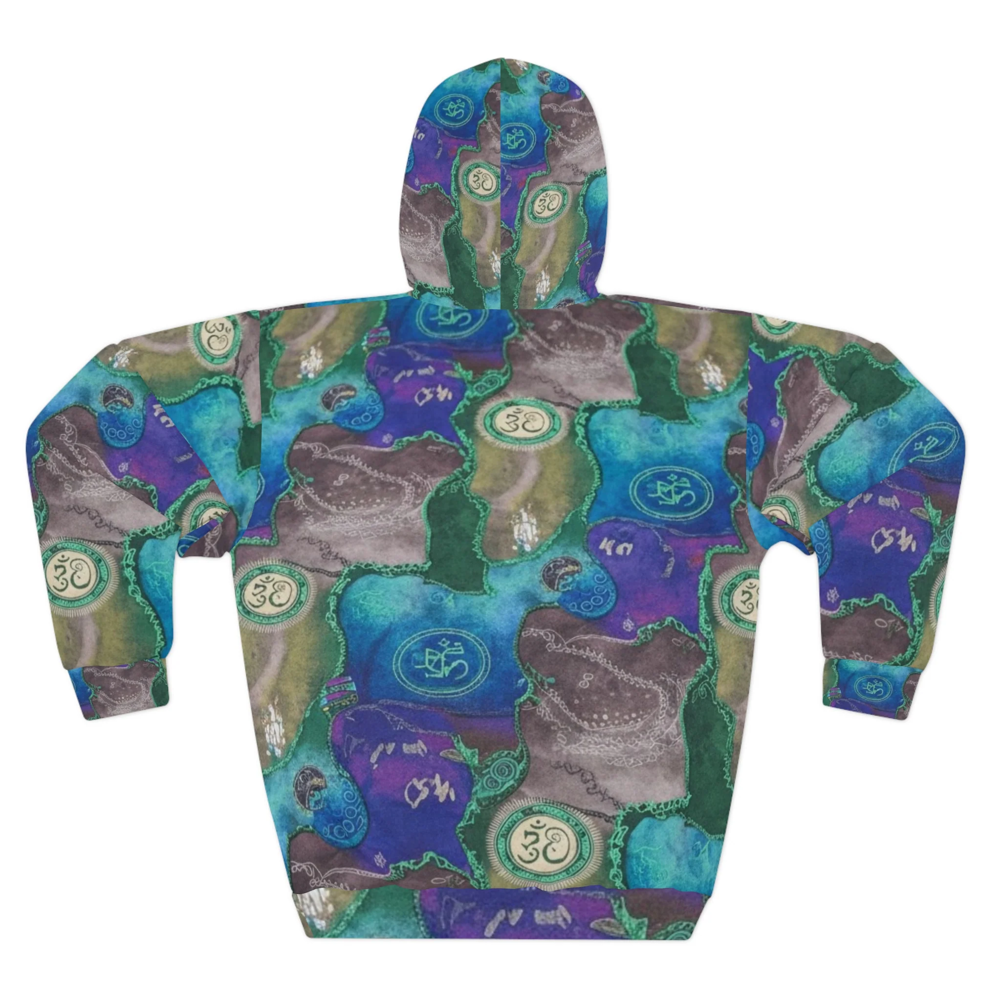 Om Symbol Tie-Dye Hoodie — Spiritual Yoga AOP Pullover - Image 2