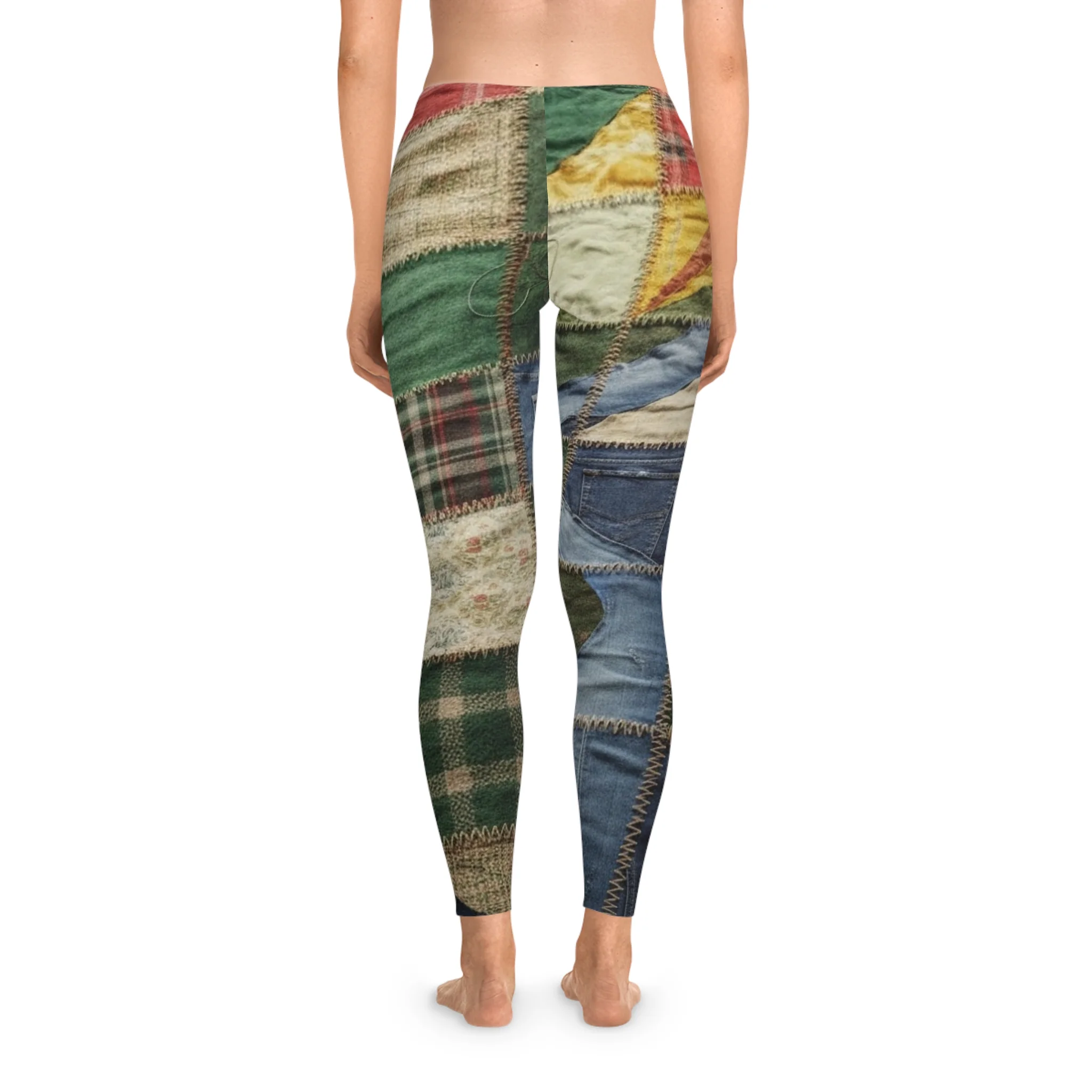 Patchwork Style Leggings - Image 3
