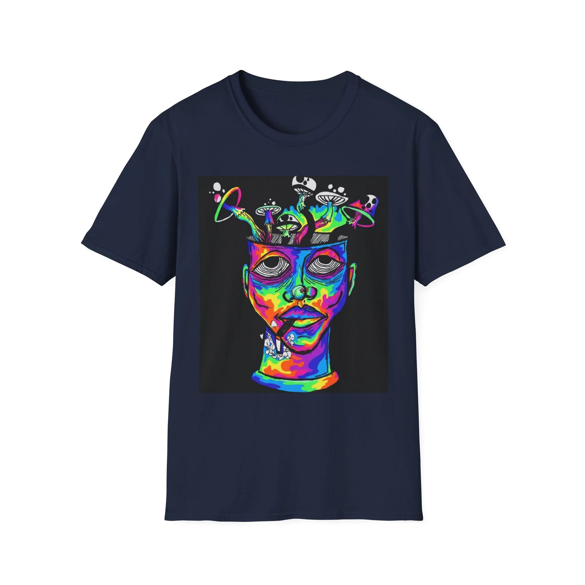 Psychedelic Portrait T-Shirt trippy world - Image 10