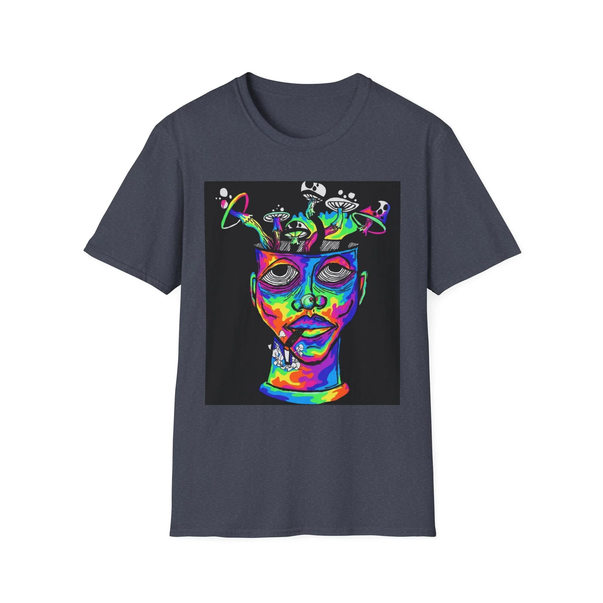 Psychedelic Portrait T-Shirt trippy world - Image 11