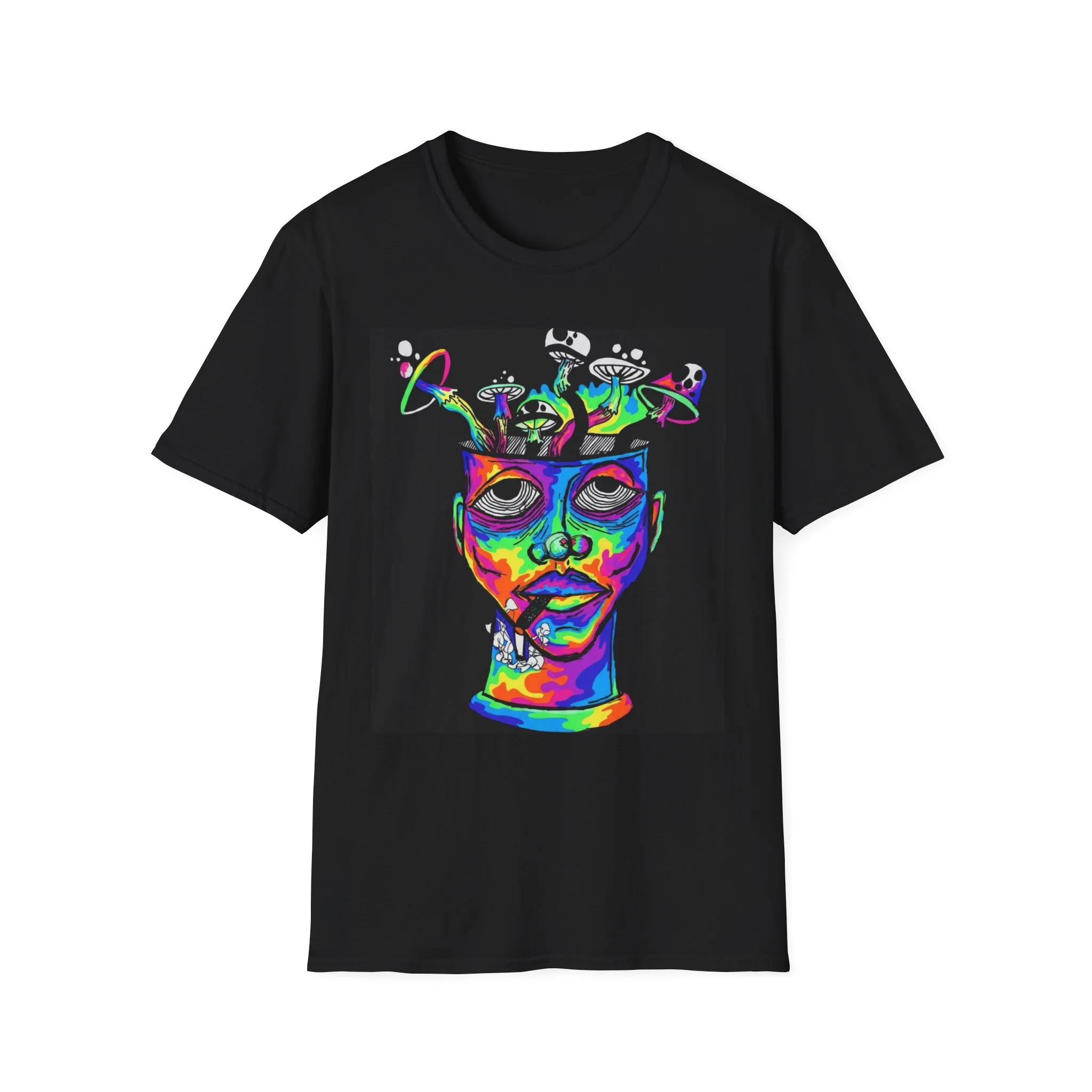 Psychedelic Portrait T-Shirt trippy world - Image 3