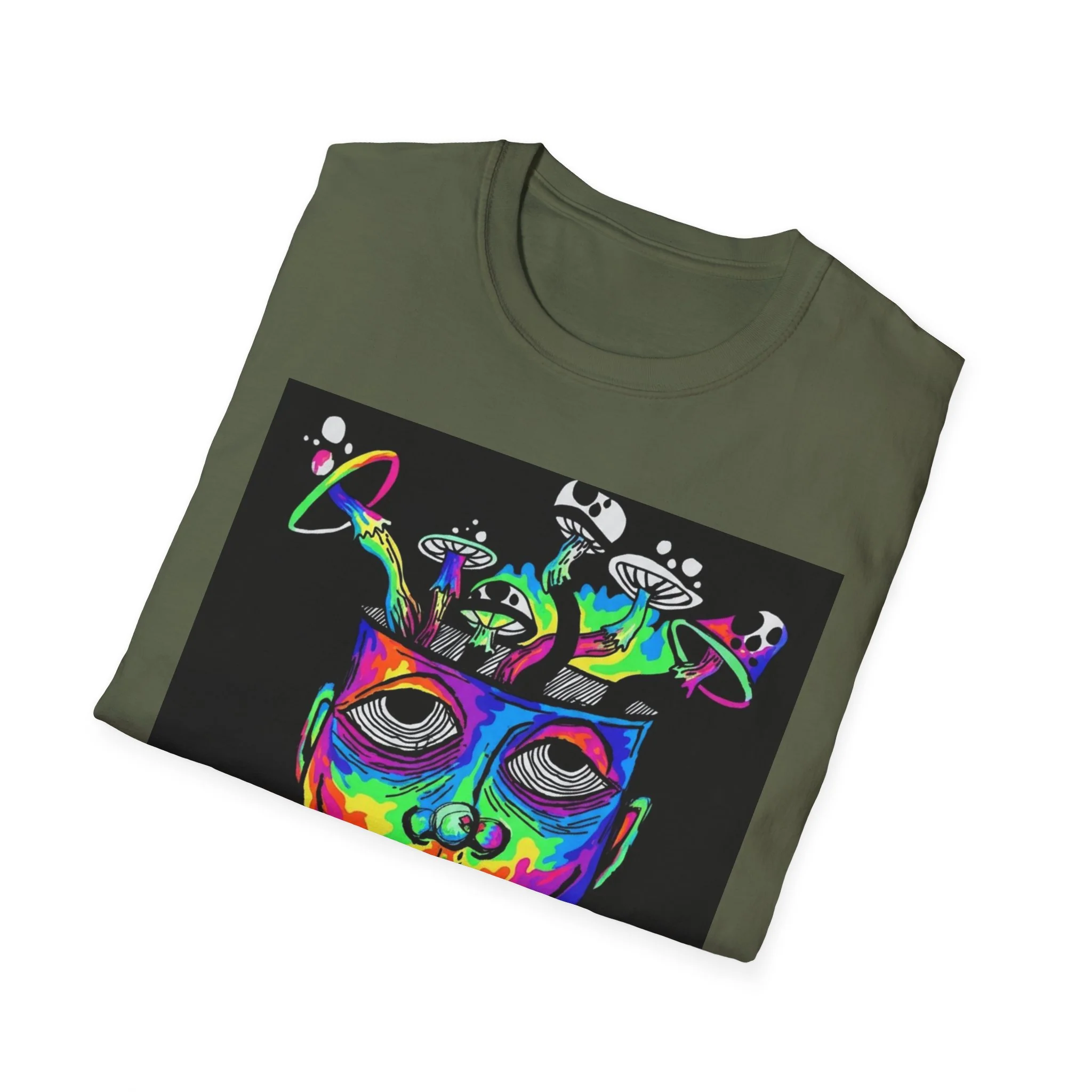 Psychedelic Portrait T-Shirt trippy world - Image 30