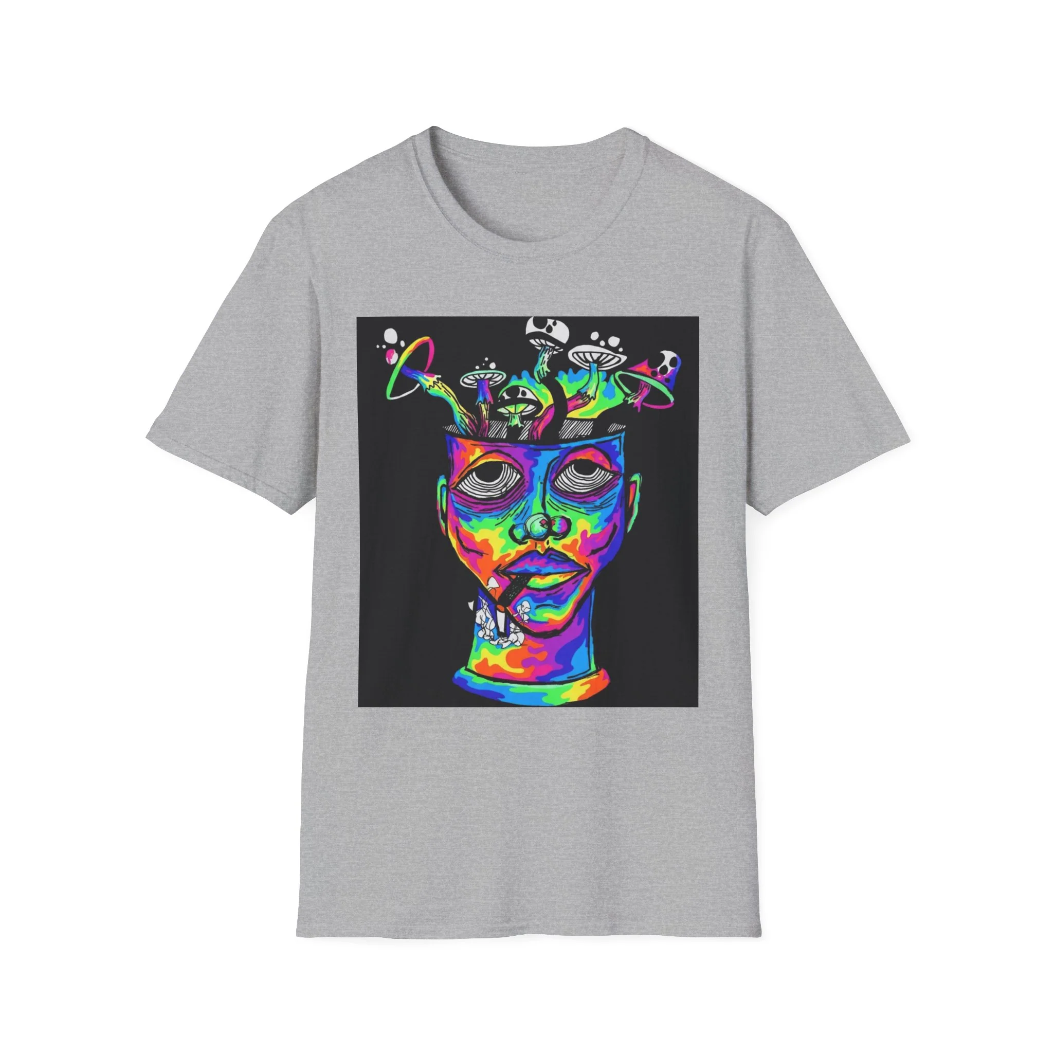 Psychedelic Portrait T-Shirt trippy world - Image 4