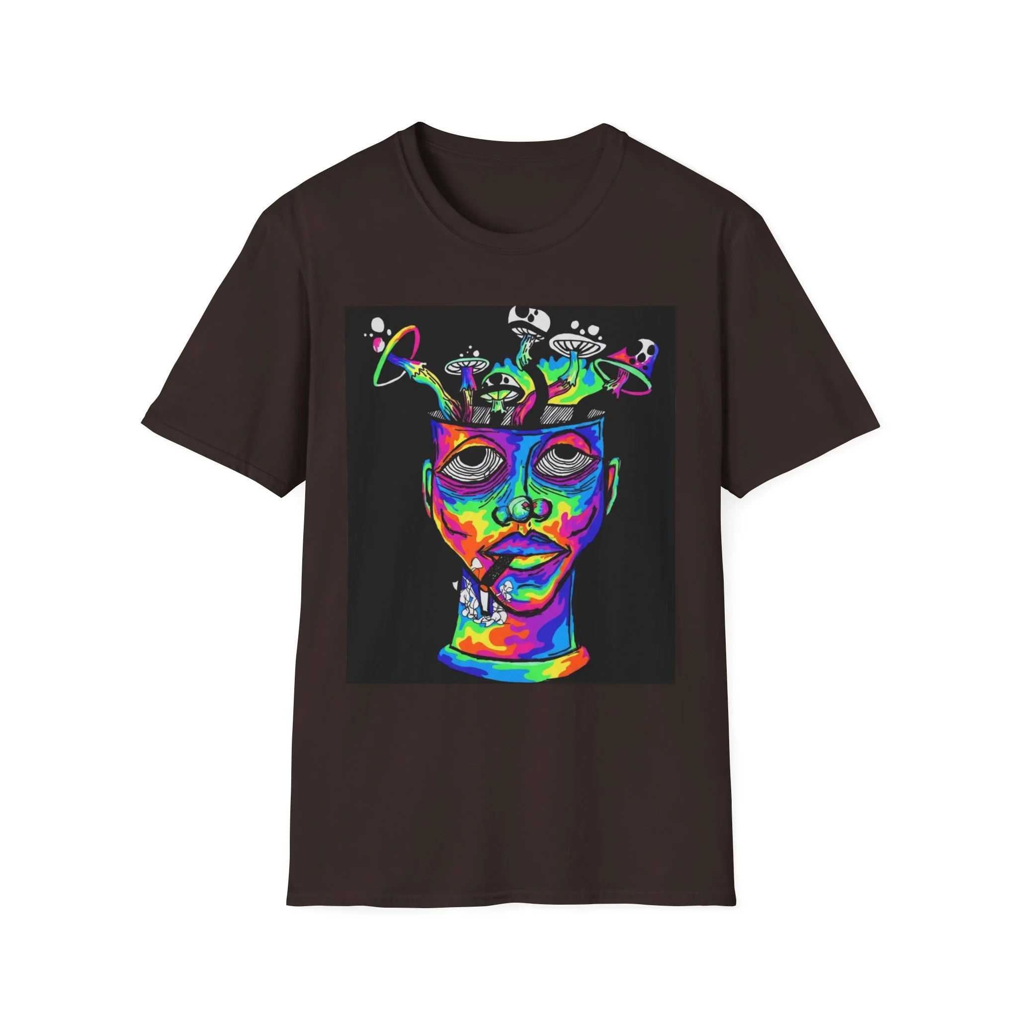 Psychedelic Portrait T-Shirt trippy world - Image 5