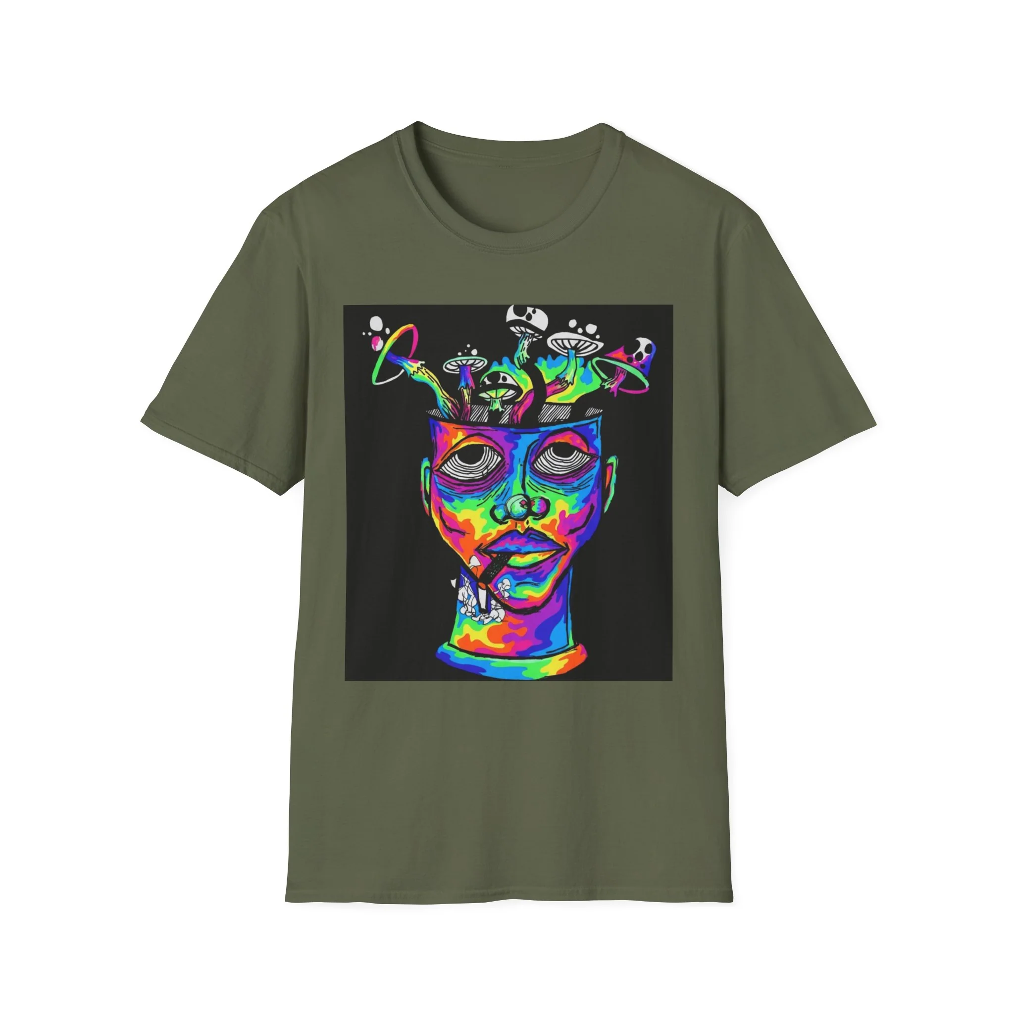 Psychedelic Portrait T-Shirt trippy world - Image 6