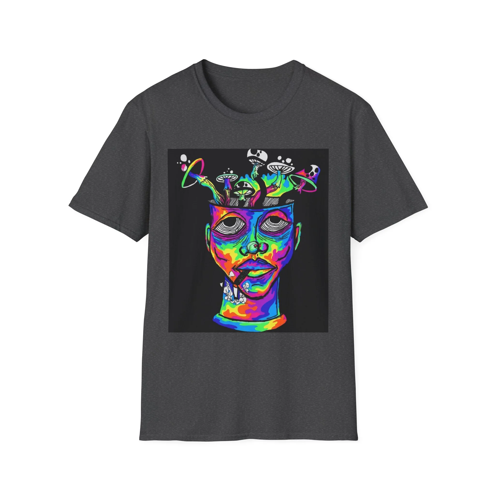 Psychedelic Portrait T-Shirt trippy world - Image 7