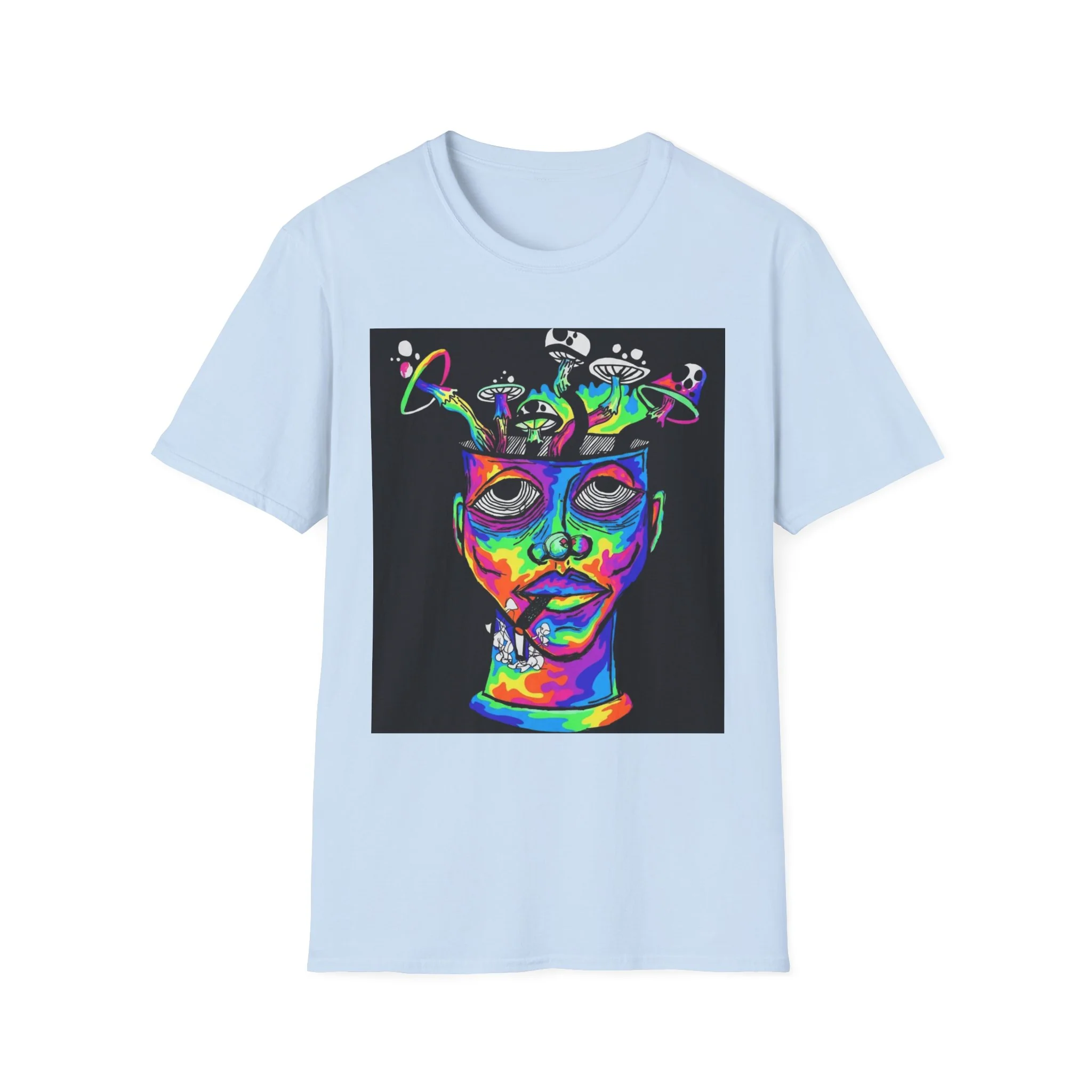 Psychedelic Portrait T-Shirt trippy world - Image 8