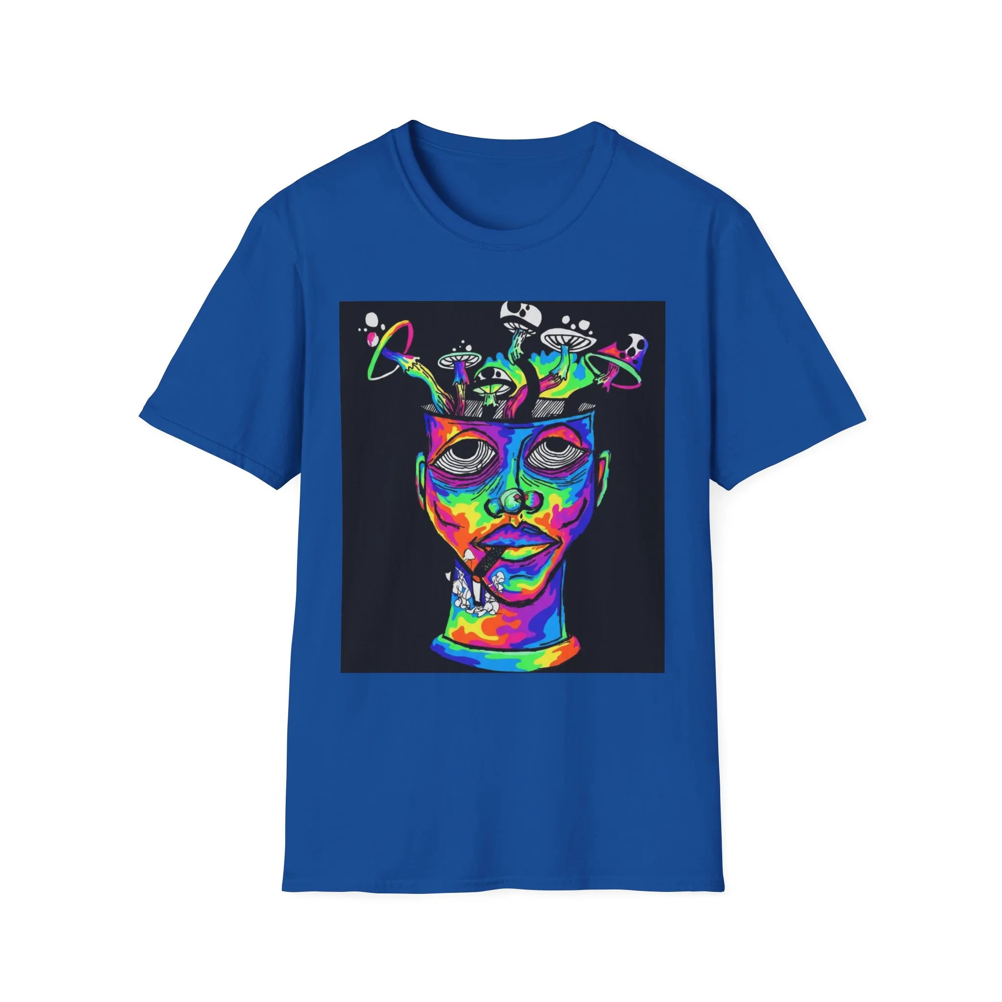 Psychedelic Portrait T-Shirt trippy world - Image 9
