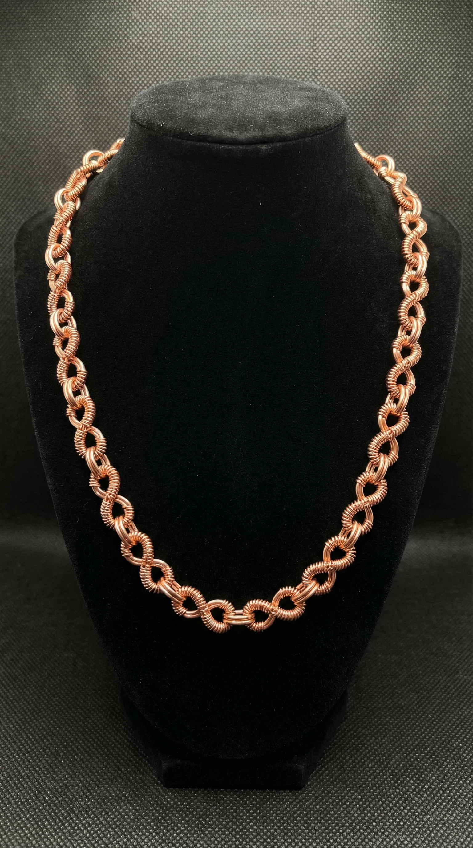 Pure Copper Wire Wrapped Infinity Chain