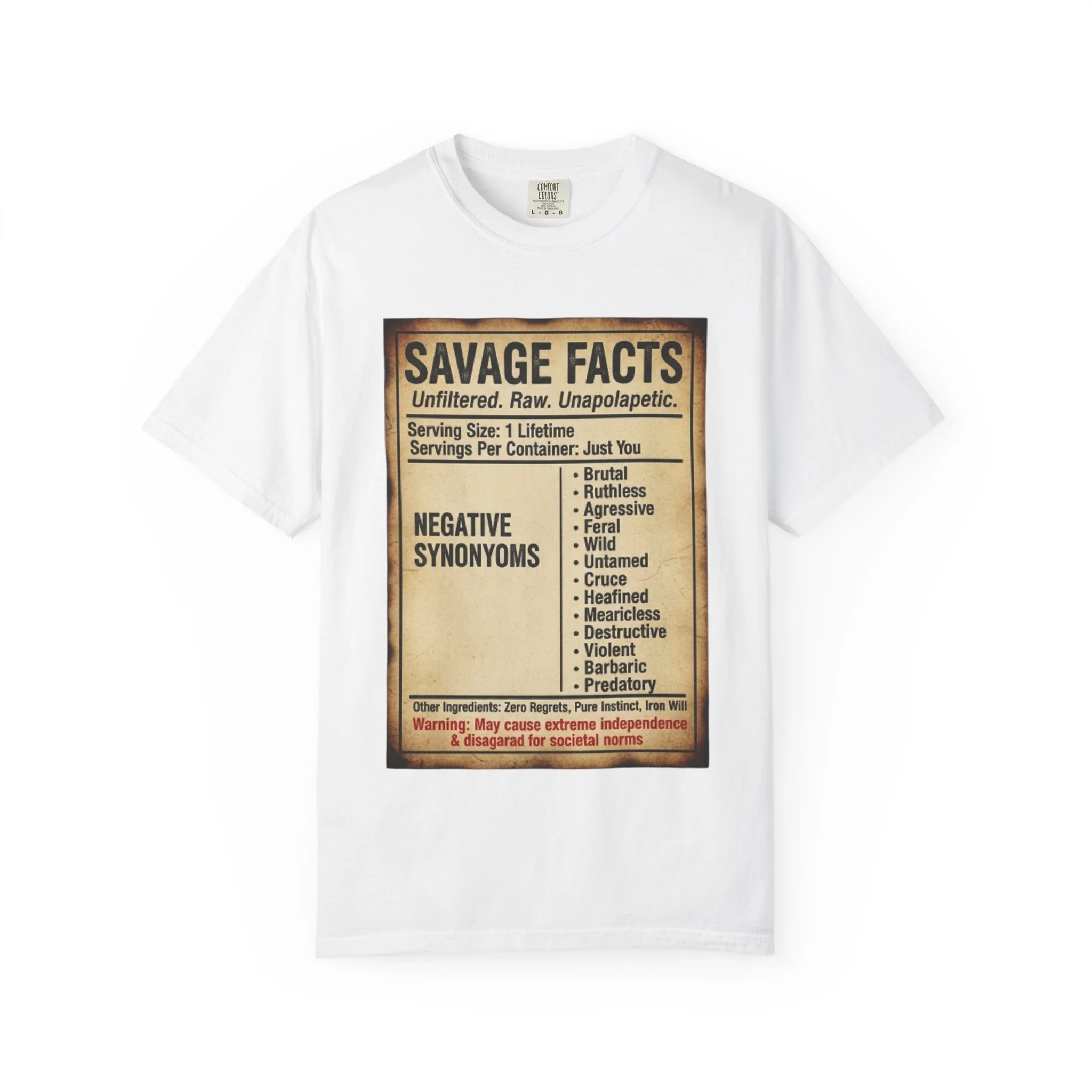 Savage Facts Unisex T-Shirt - Unfiltered & Raw Graphic Tee - Image 2