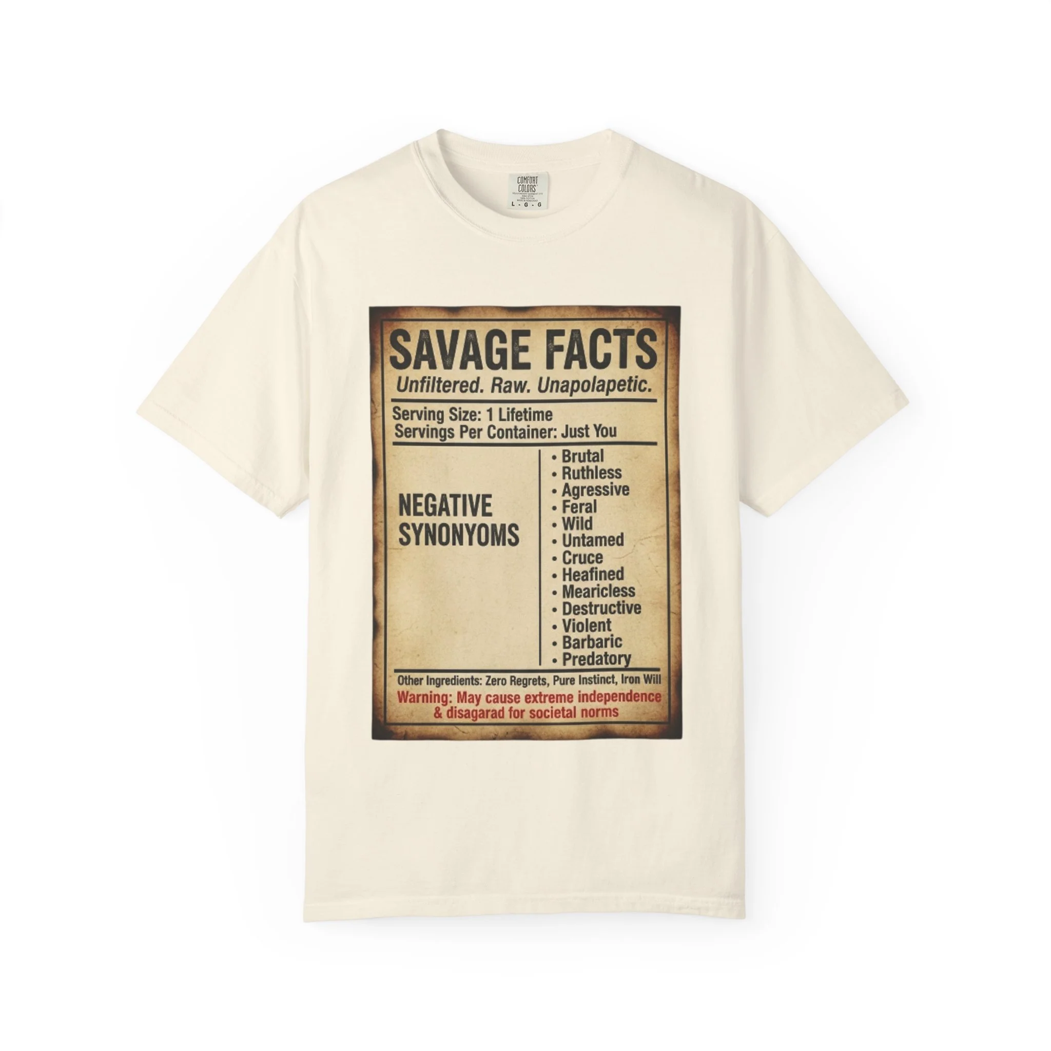 Savage Facts Unisex T-Shirt - Unfiltered & Raw Graphic Tee - Image 3