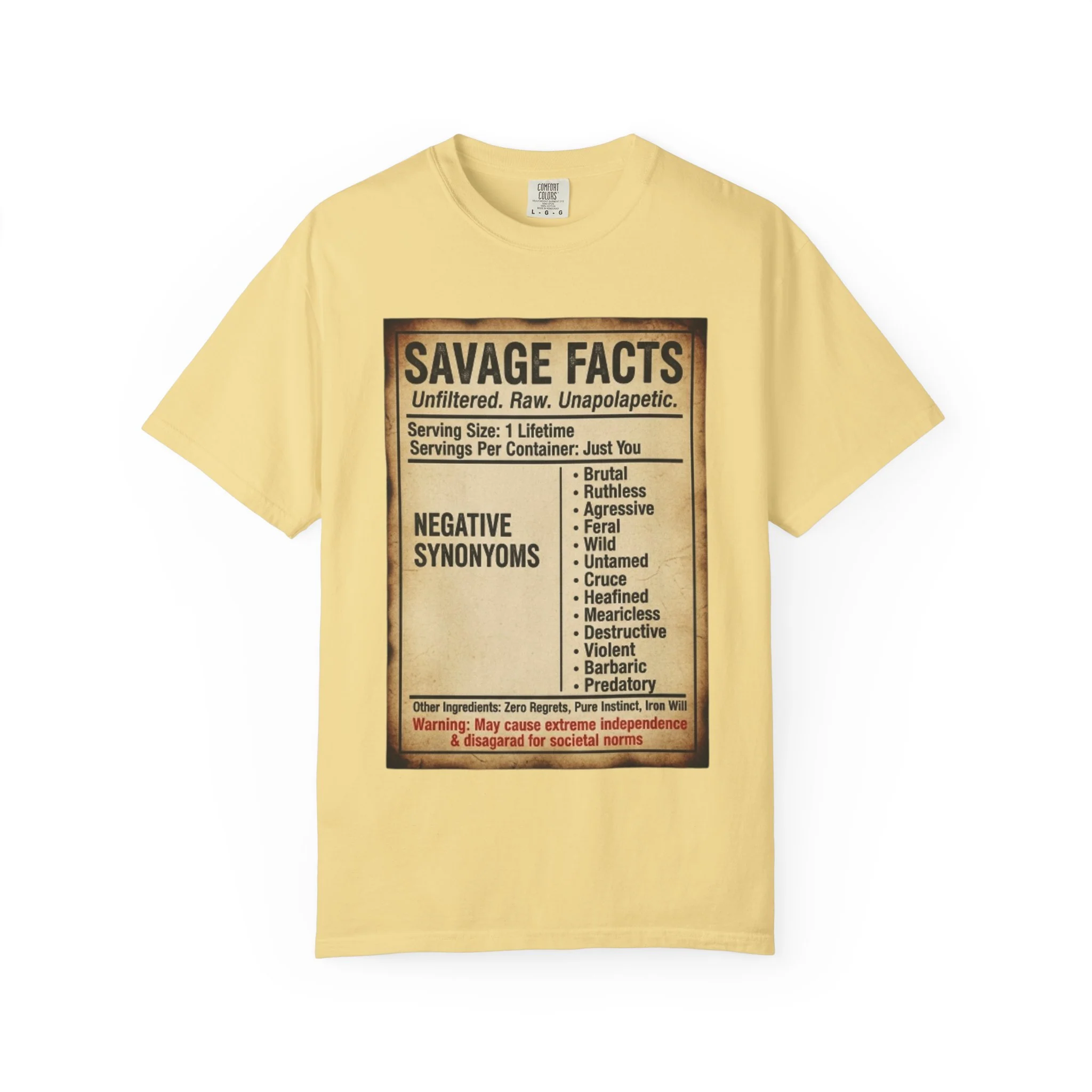 Savage Facts Unisex T-Shirt - Unfiltered & Raw Graphic Tee - Image 4