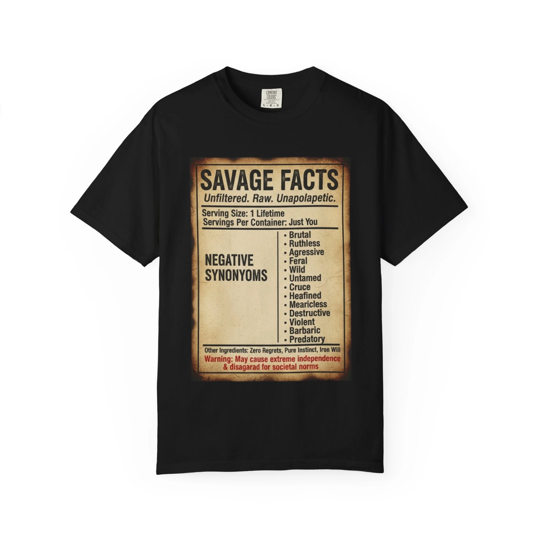 Savage Facts Unisex T-Shirt - Unfiltered & Raw Graphic Tee - Image 5