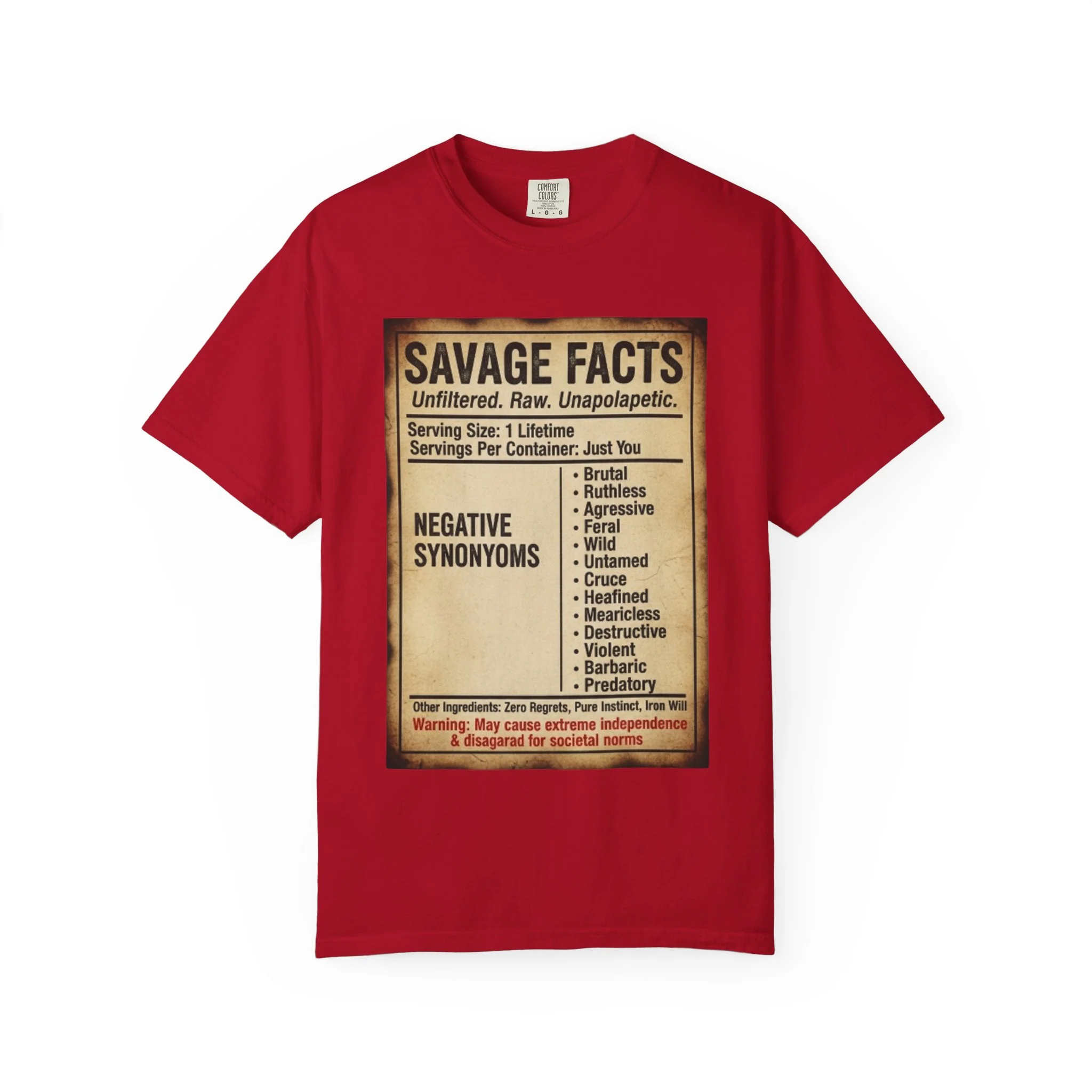 Savage Facts Unisex T-Shirt - Unfiltered & Raw Graphic Tee - Image 6