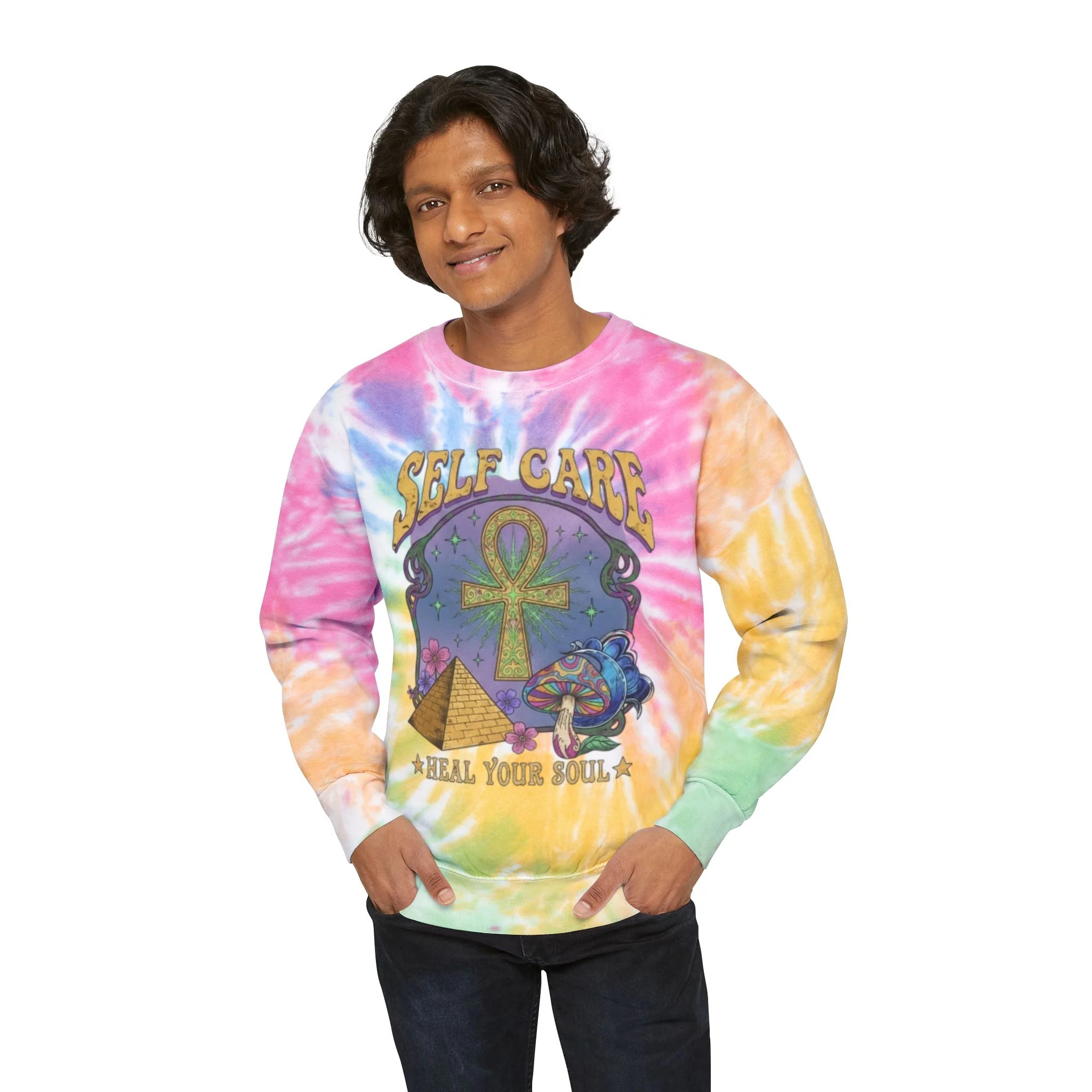 Self Care Dyed Sweatshirt - Heal Your Soul - Image 11