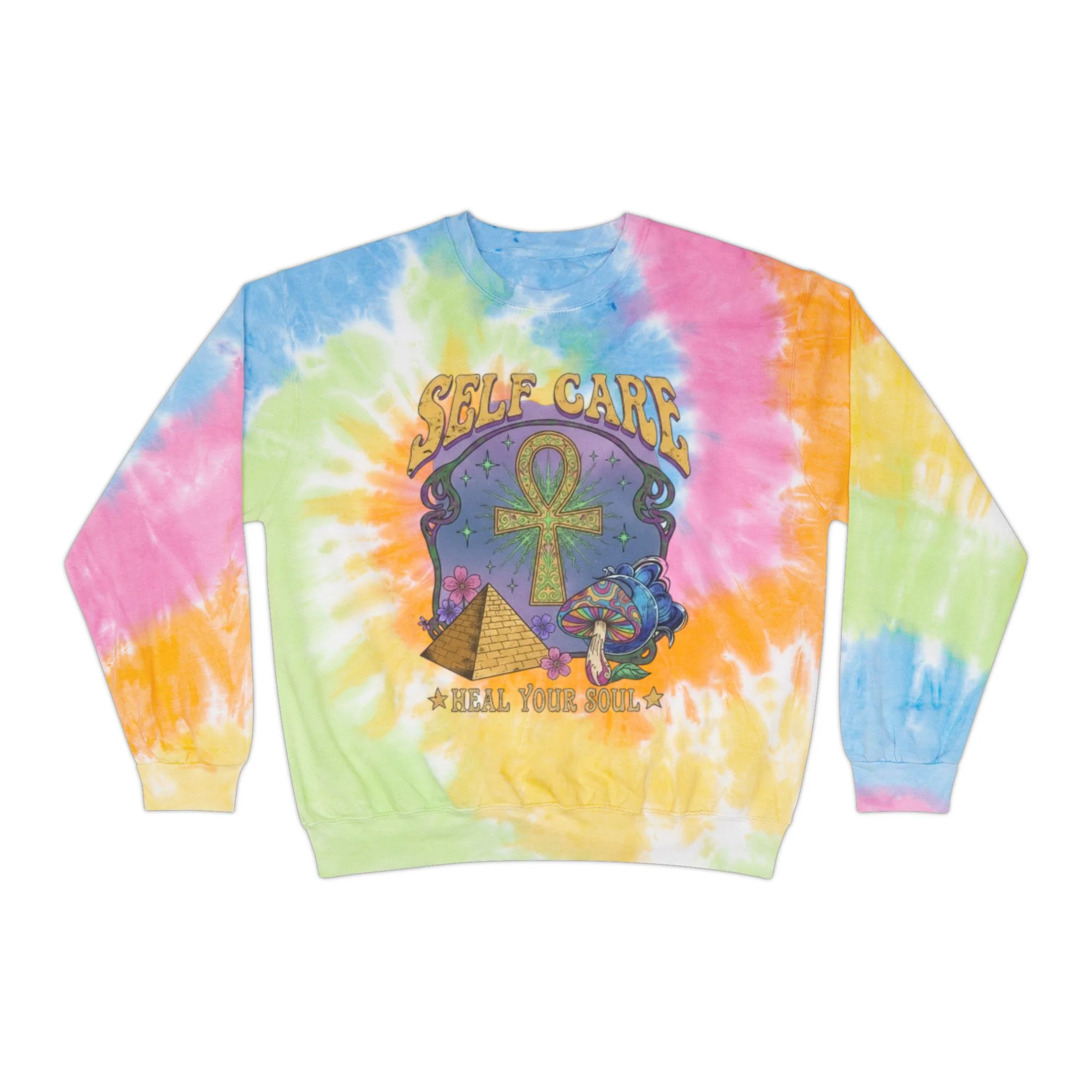 Self Care Dyed Sweatshirt - Heal Your Soul - Image 3
