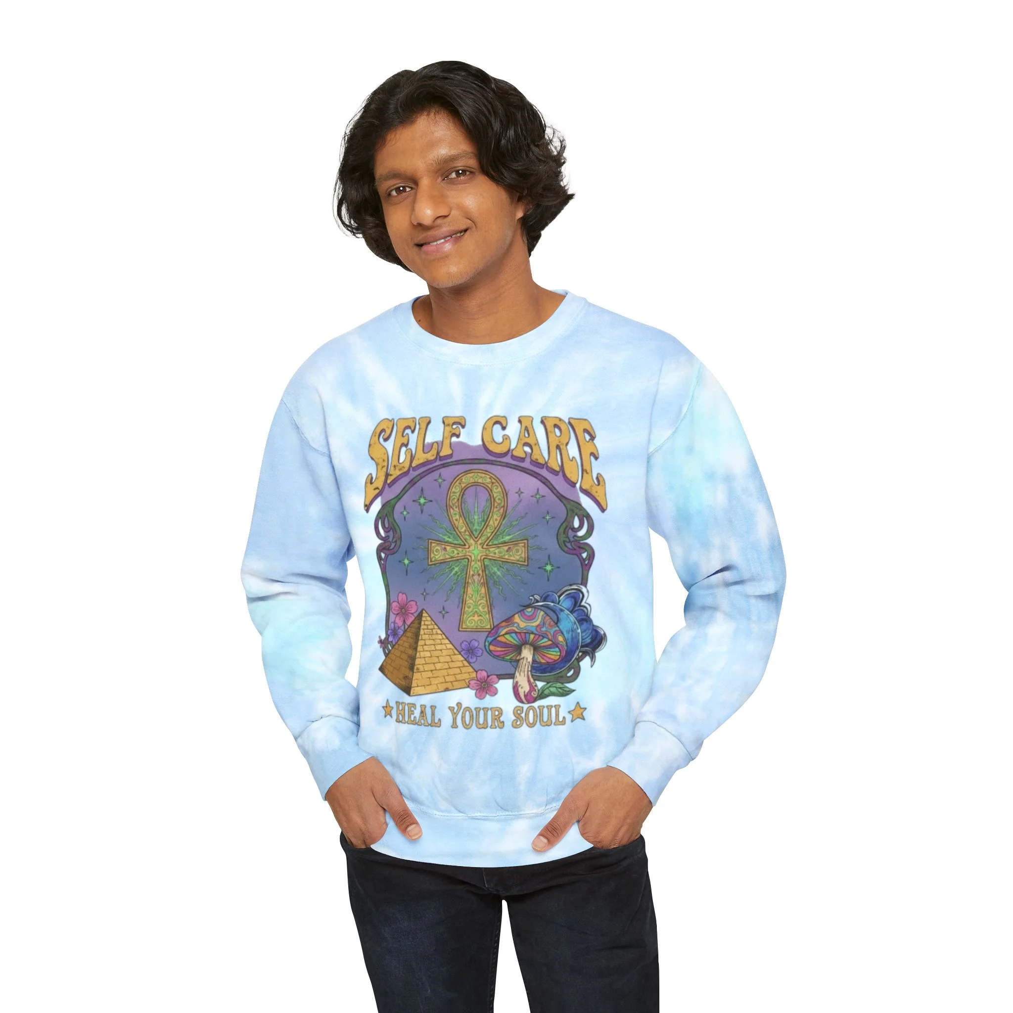 Self Care Dyed Sweatshirt - Heal Your Soul - Image 5
