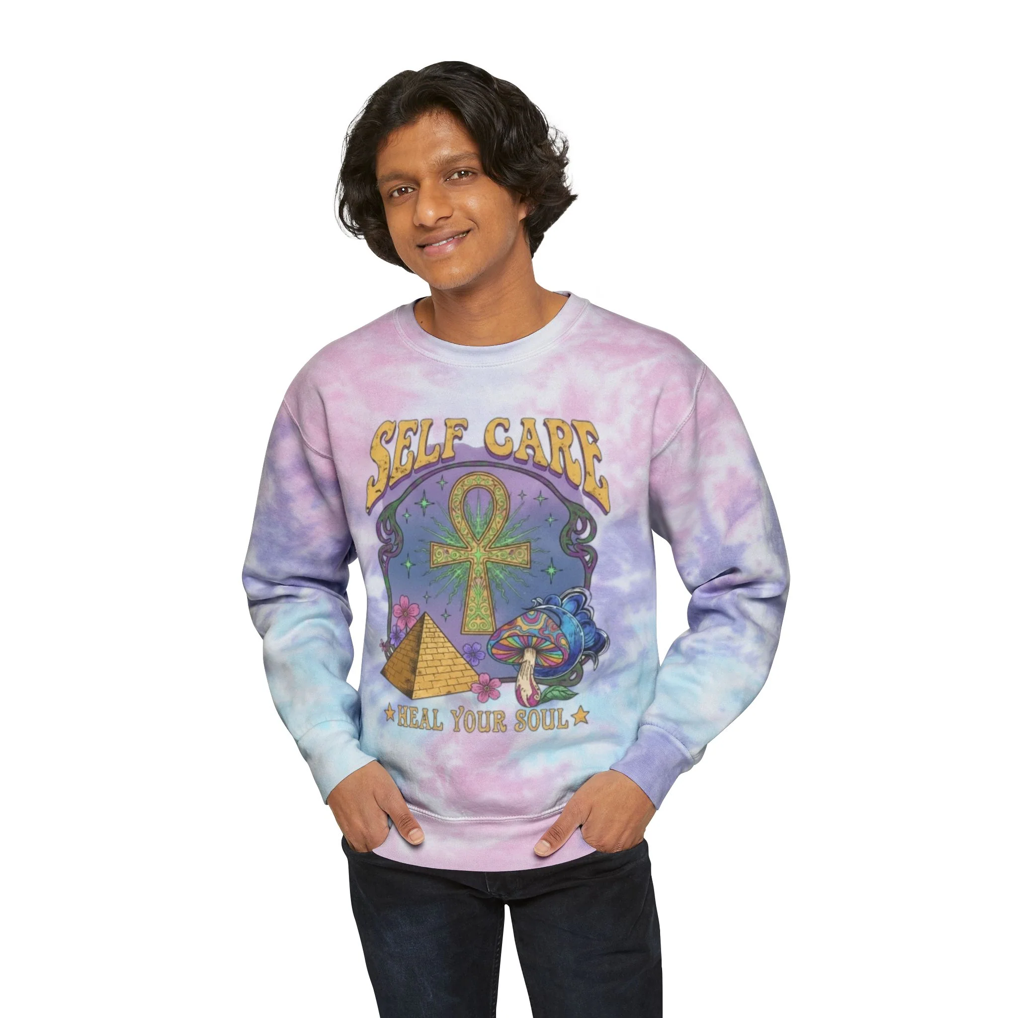 Self Care Dyed Sweatshirt - Heal Your Soul - Image 8