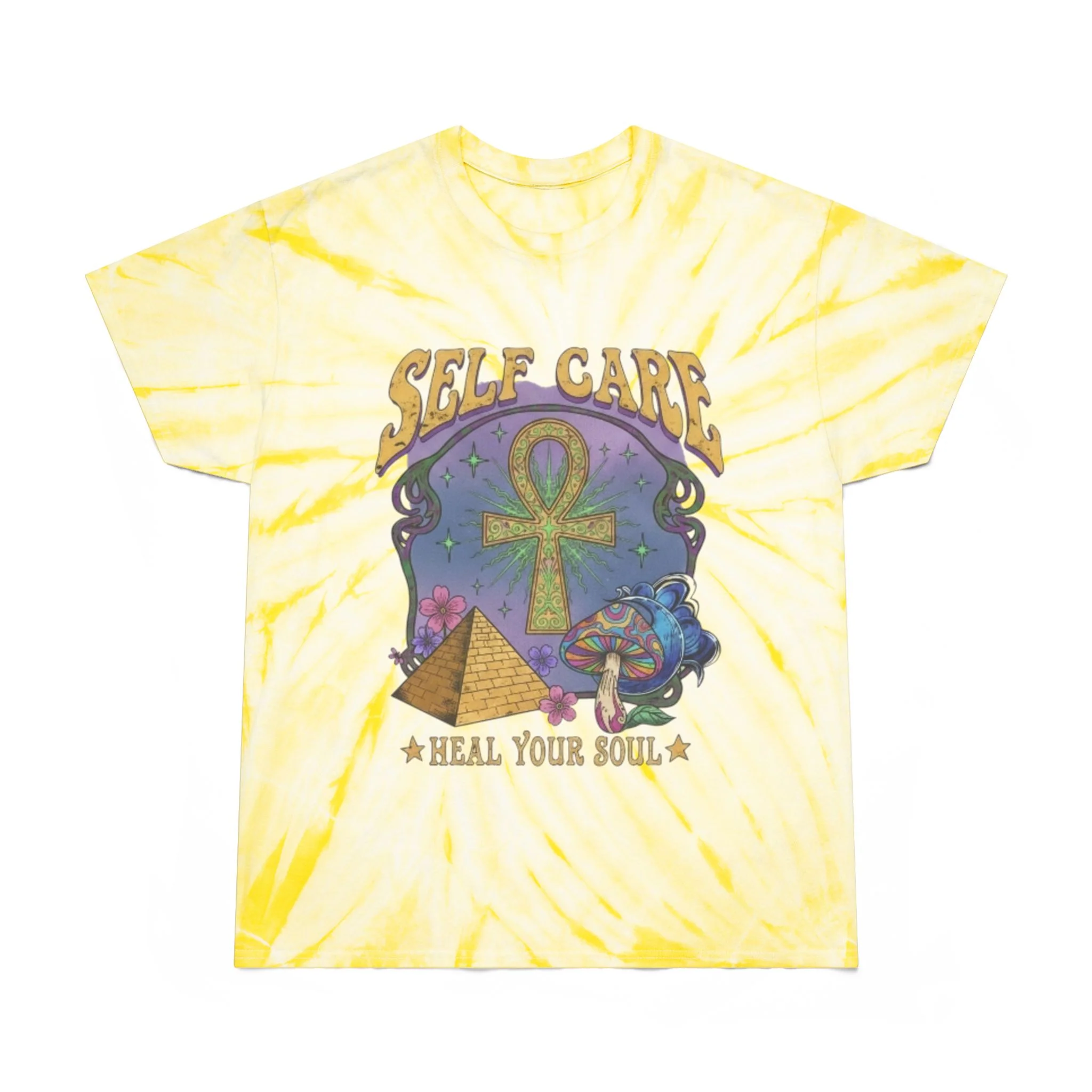 Self Care Tie-Dye Tee - Heal Your Soul