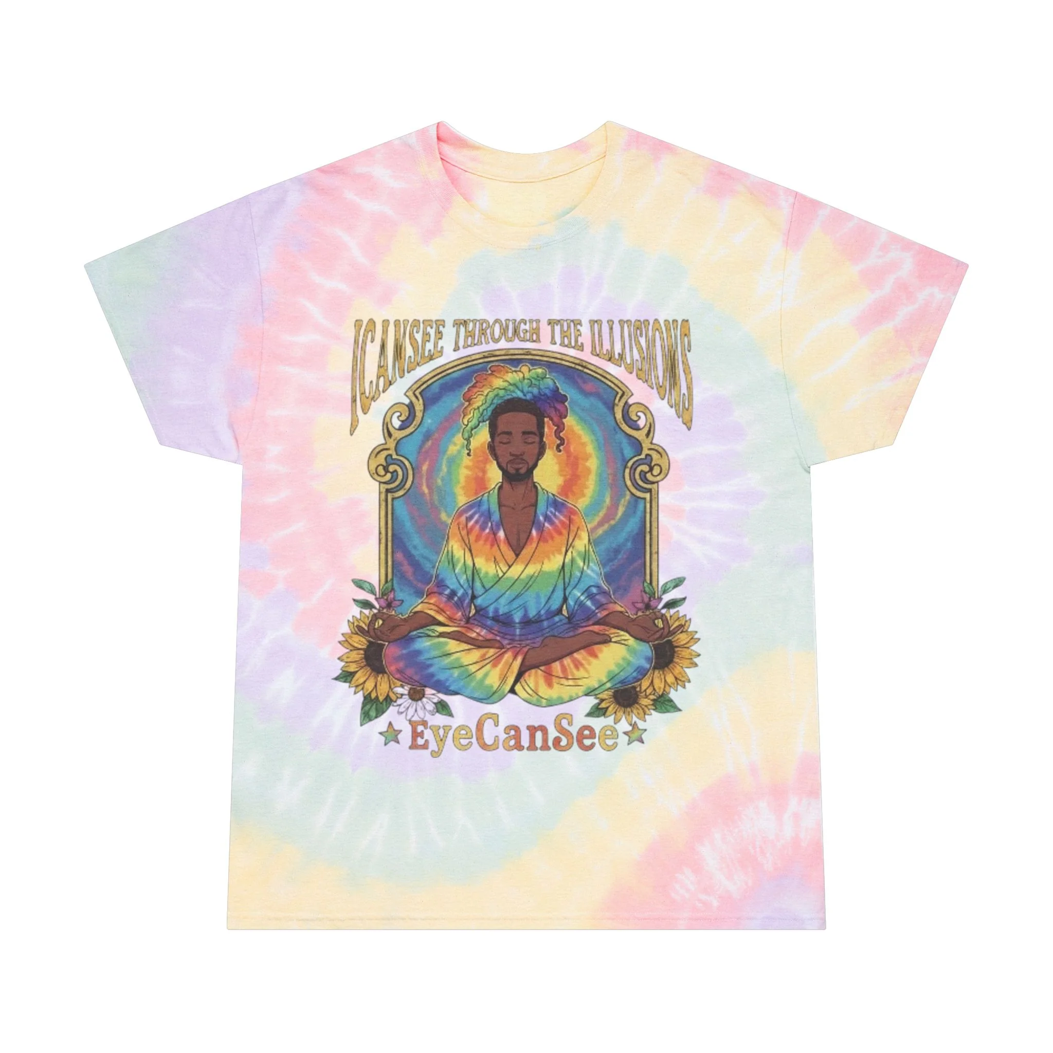 Spiral Visionary Tie-Dye Tee: Eye Can See Graphic T-Shirt - Image 2
